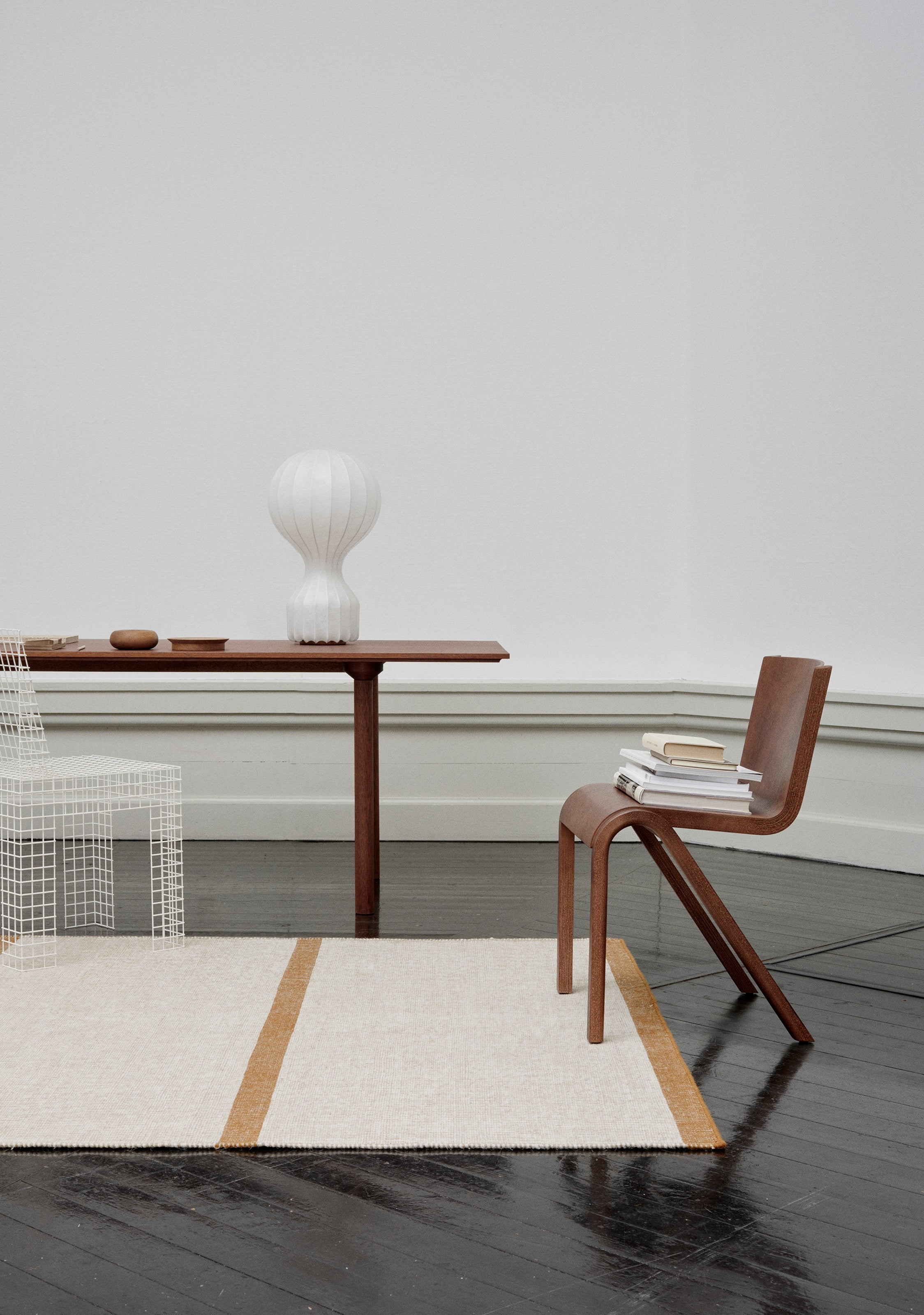 RAPALLO beige rug with mustard