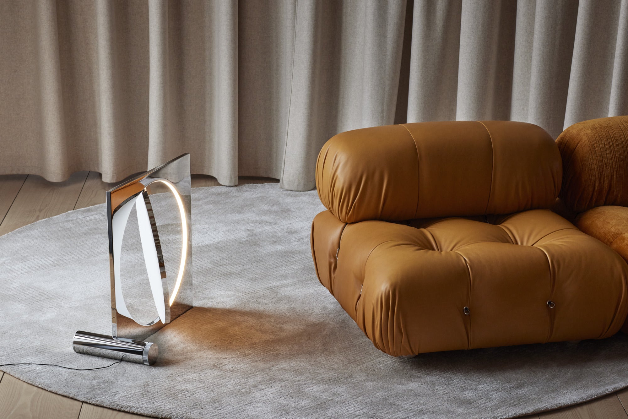 MOONSETTER chrome floor lamp