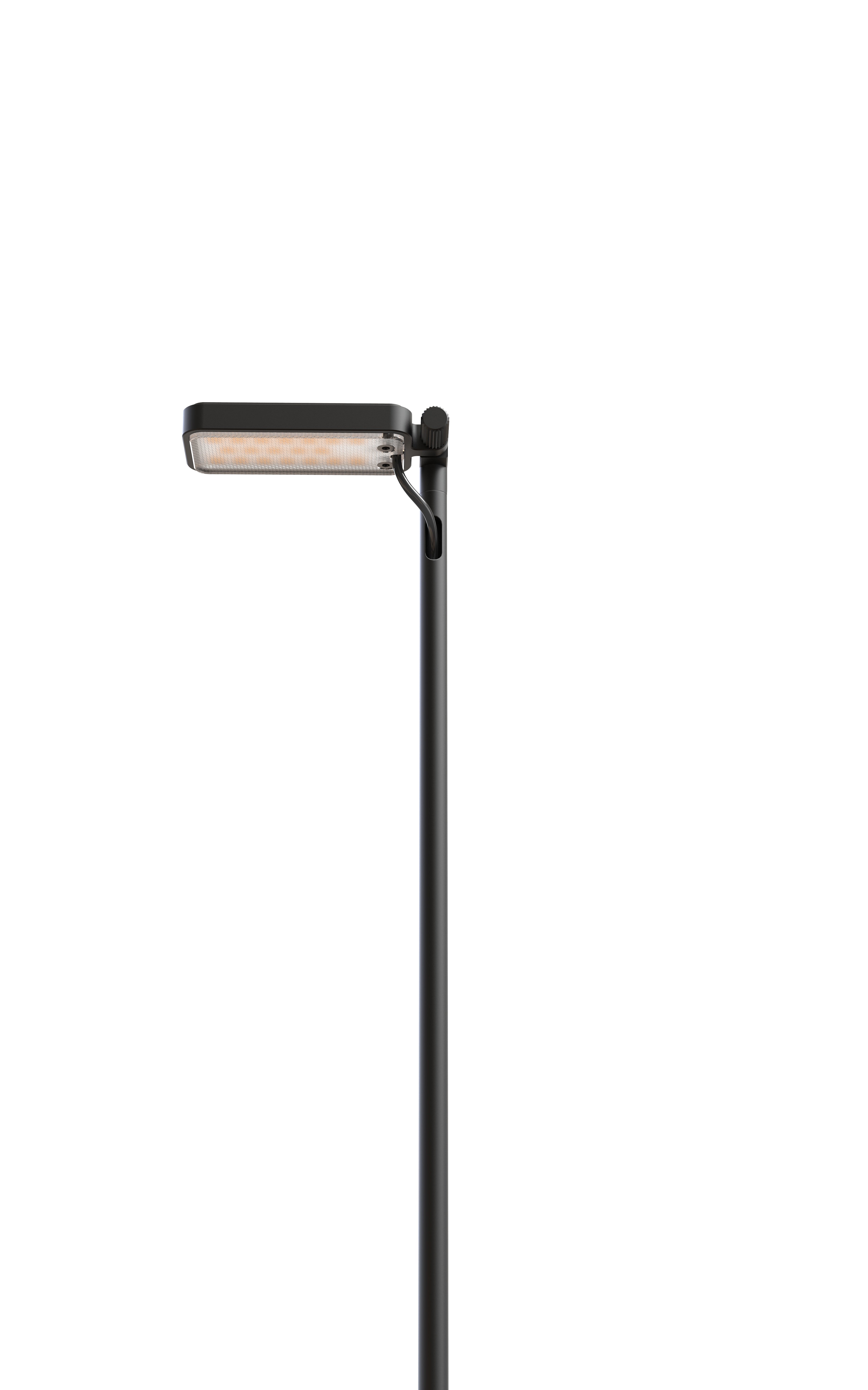 Single outdoor floor lamp FLIA black