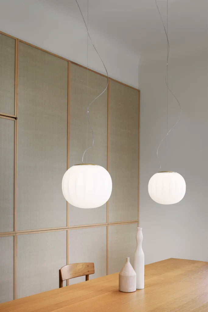 Solid white hanging lamp