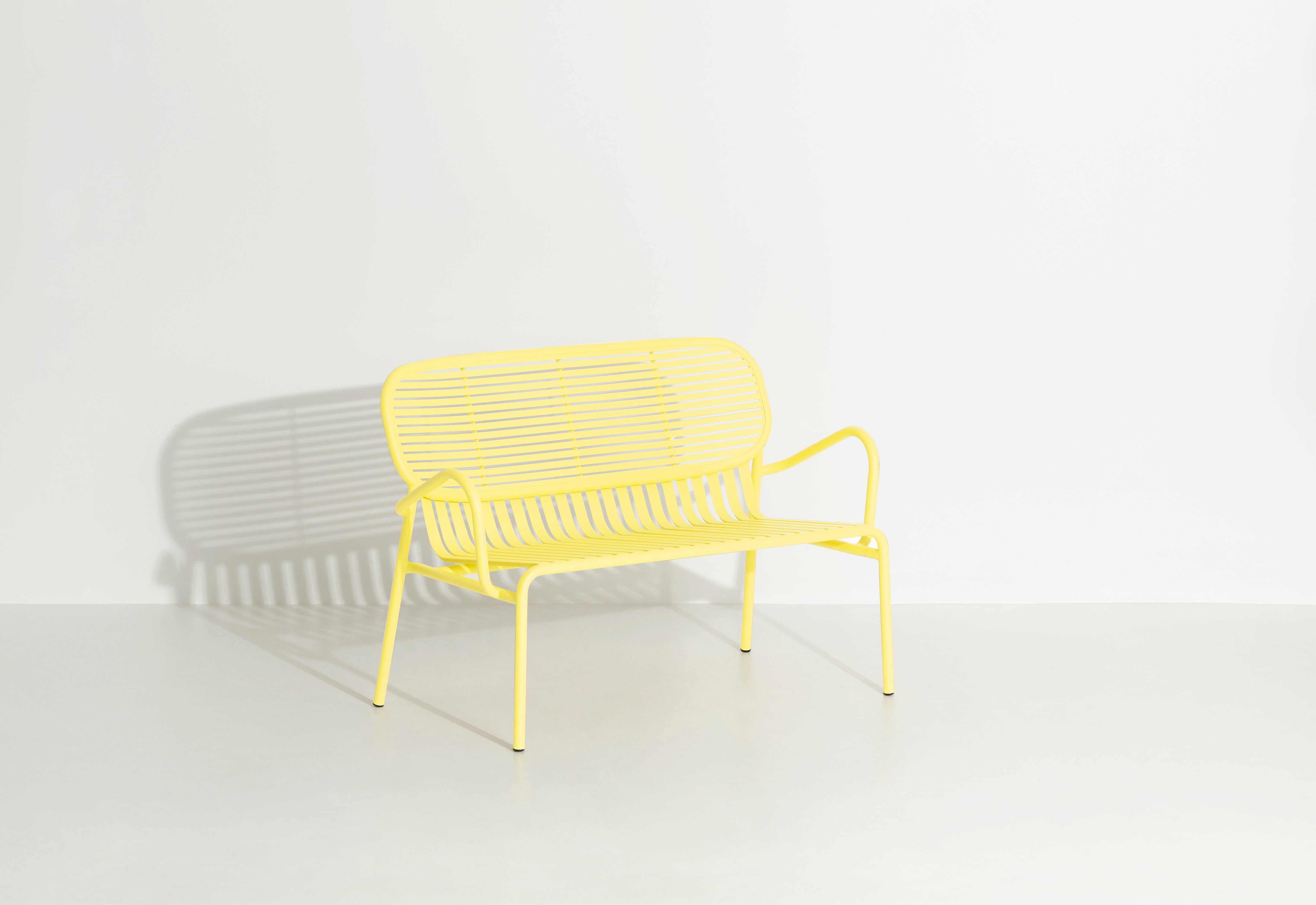 Sofa ogrodowa 2-osobowa WEEK-END jaskrawy żółty