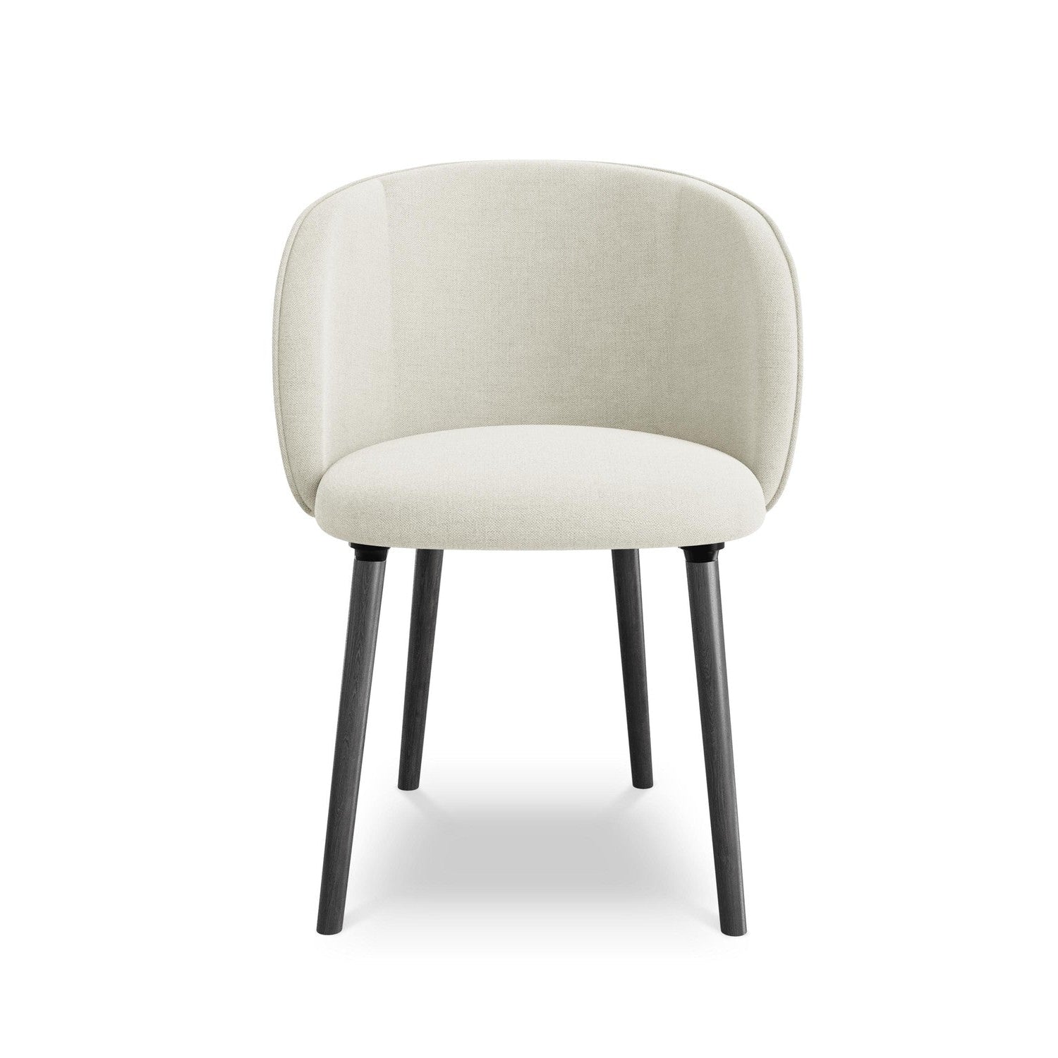 Stoel MAIA beige met zwarte eiken basis