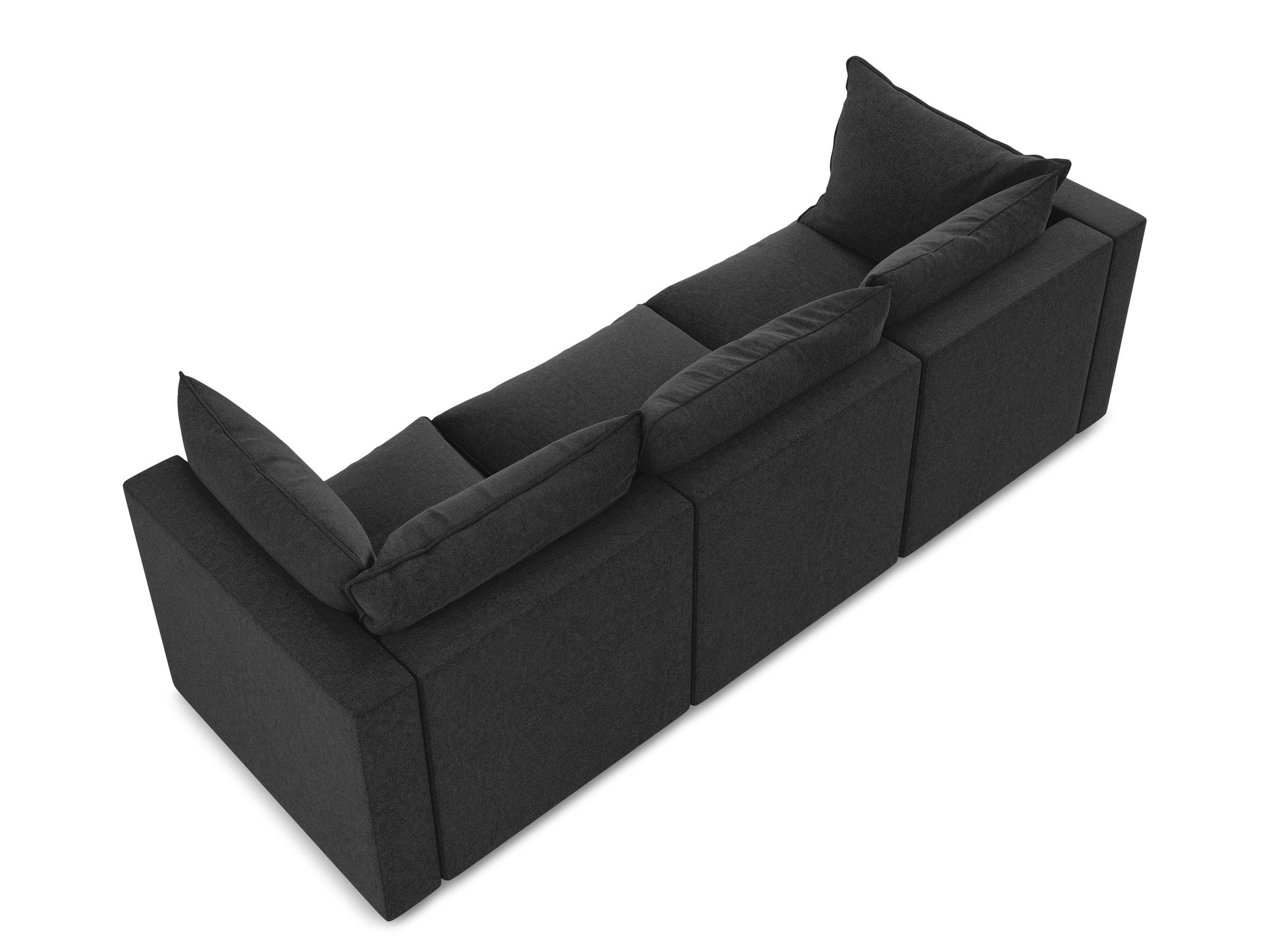 Black 3-Seater Velvet Sofa MANAO