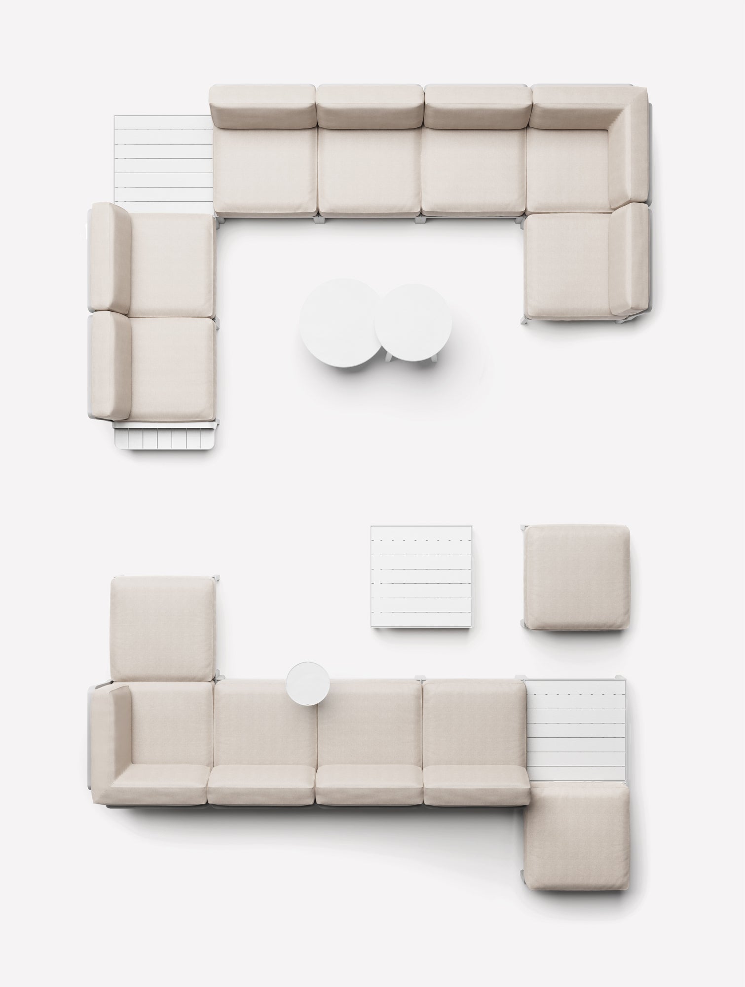 Runder Außentisch MAXIMO Kreide