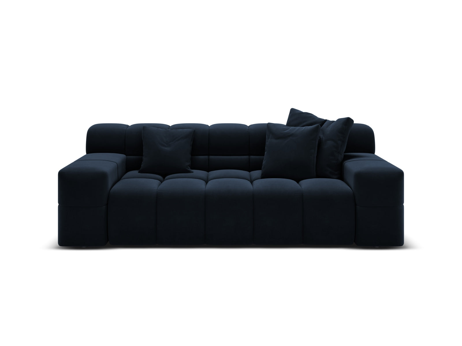 Velvet 2-Seater Sofa AGAVE Navy Blue
