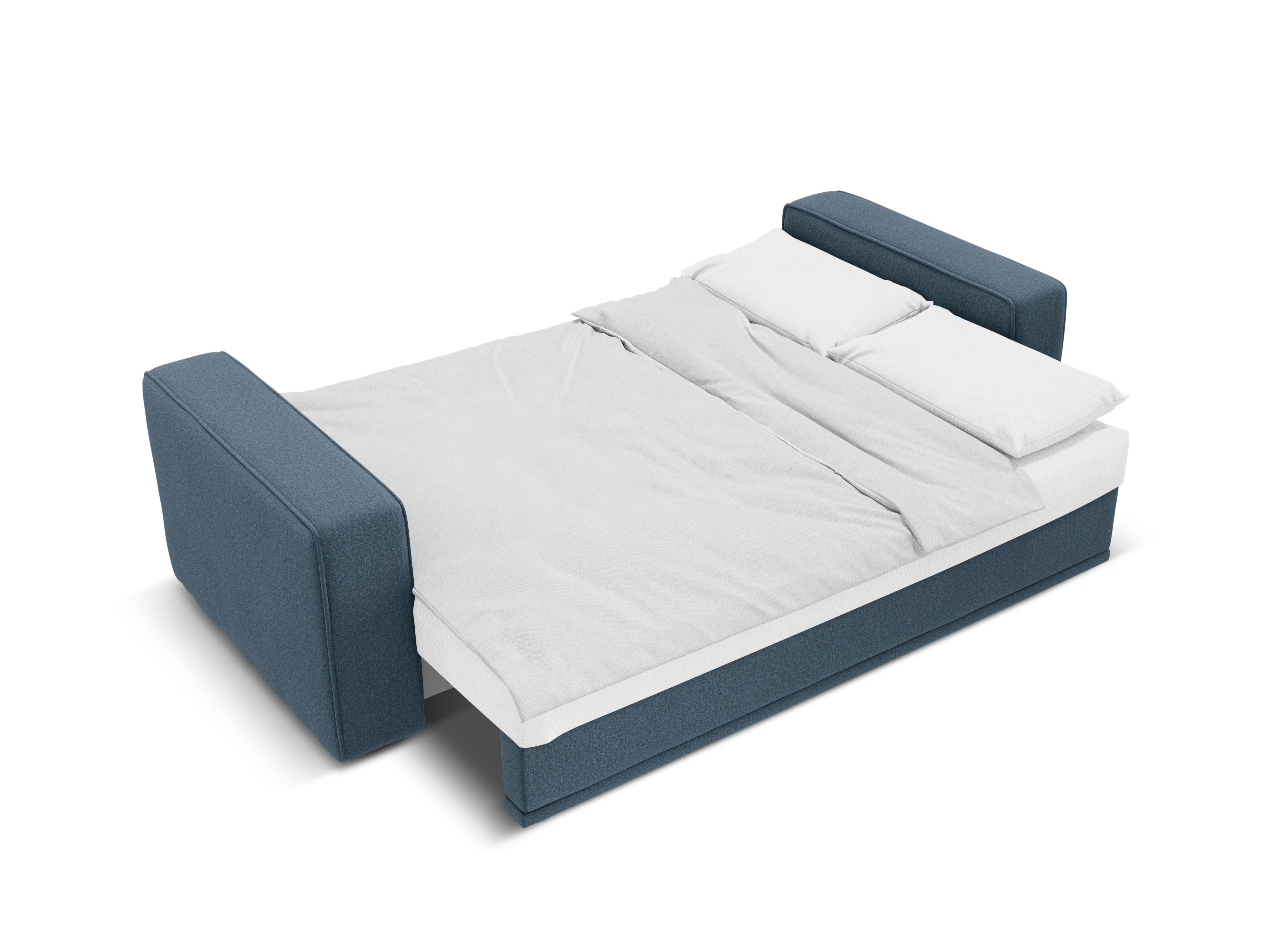 Sofa with sleeping function RIBES denim blue chenille