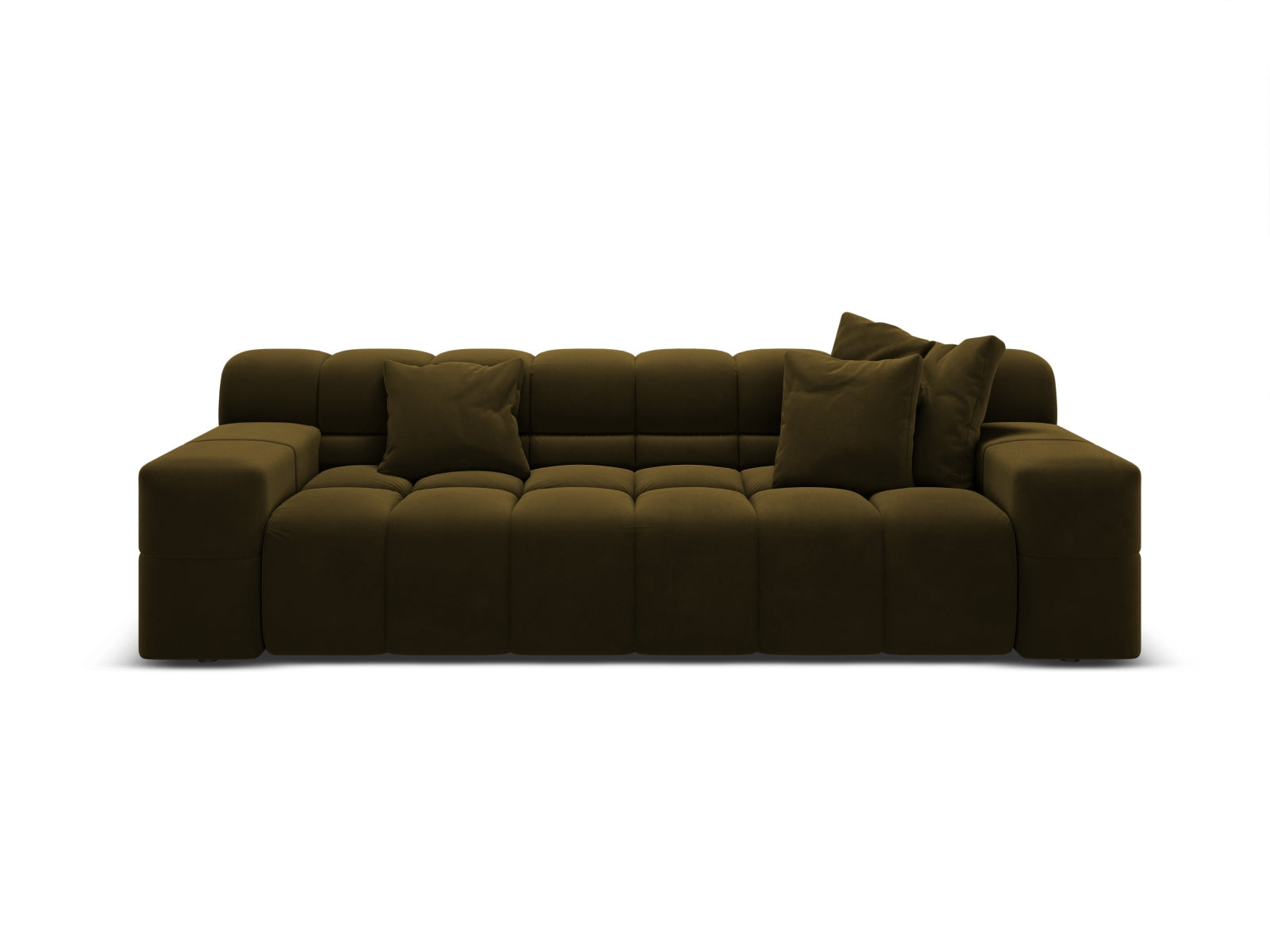 AGAVE green velvet 3-seater sofa