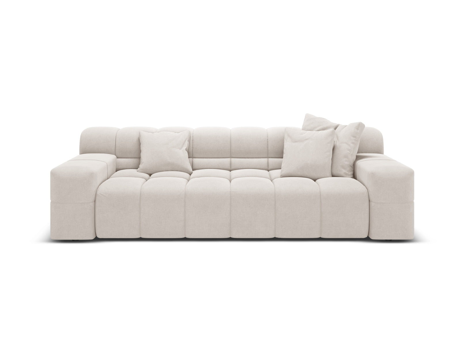 Sofa 3-Sitzer AGAVE hellbeige Chenille