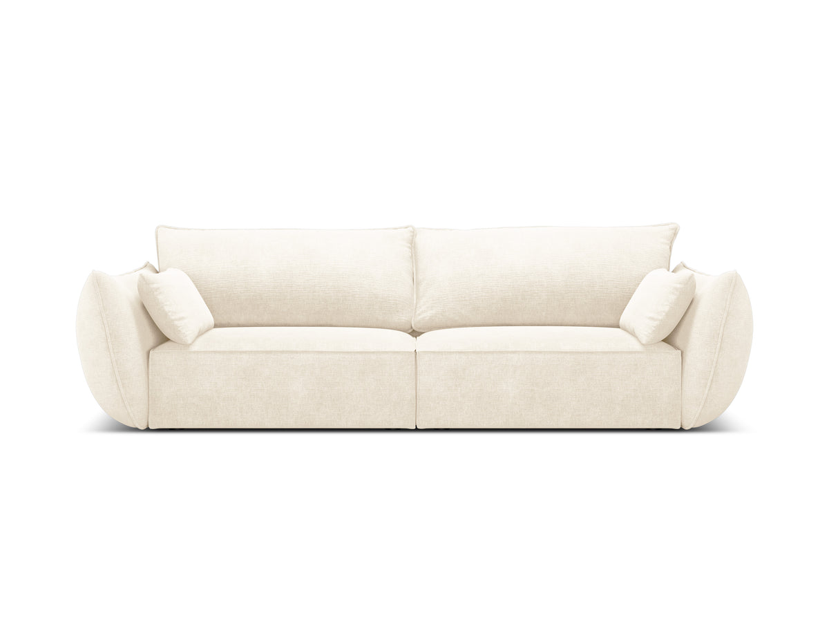 Sofa in chenille stof 3-zits VANDA lichtbeige