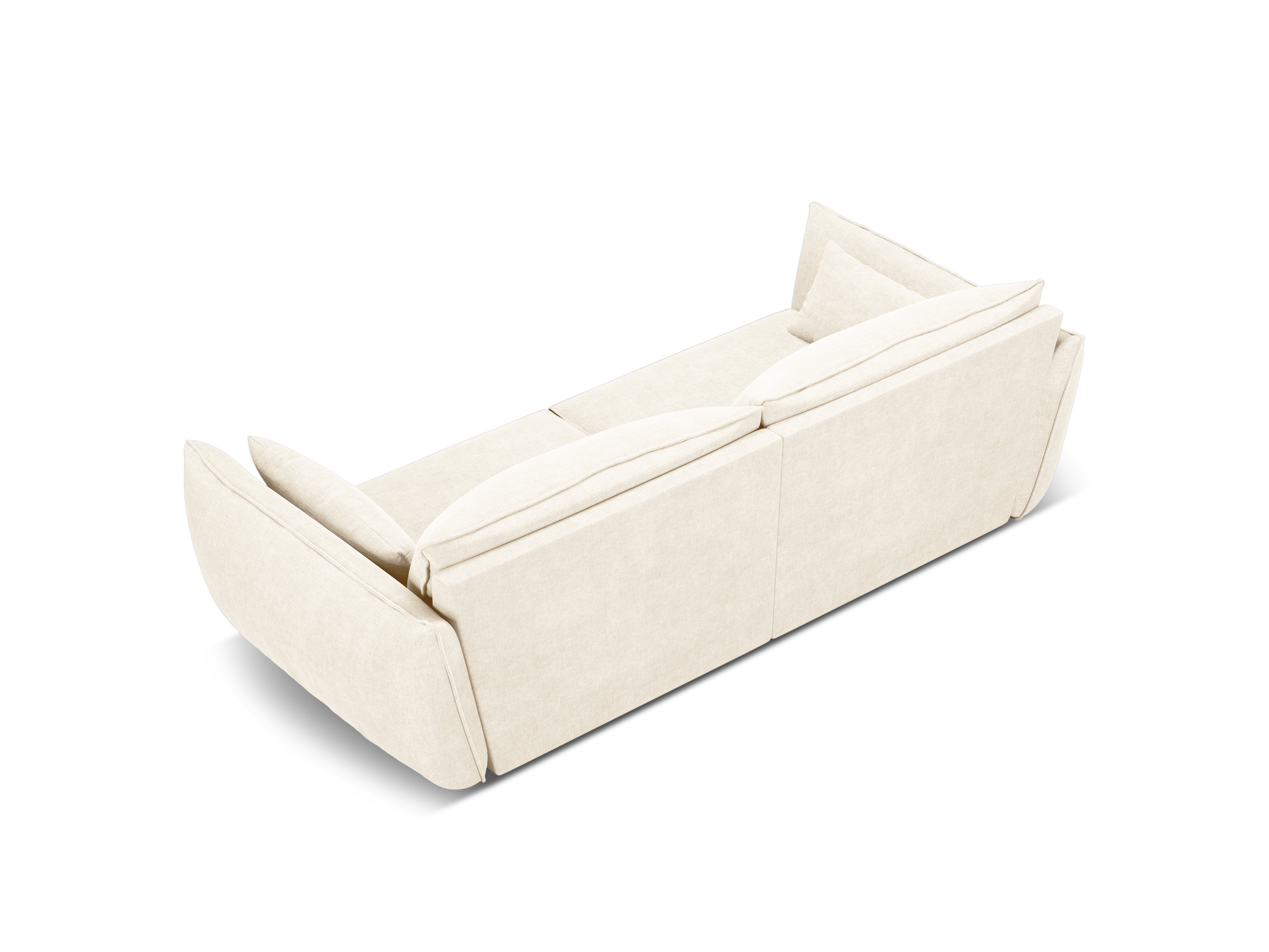 Sofa in chenille stof 3-zits VANDA lichtbeige