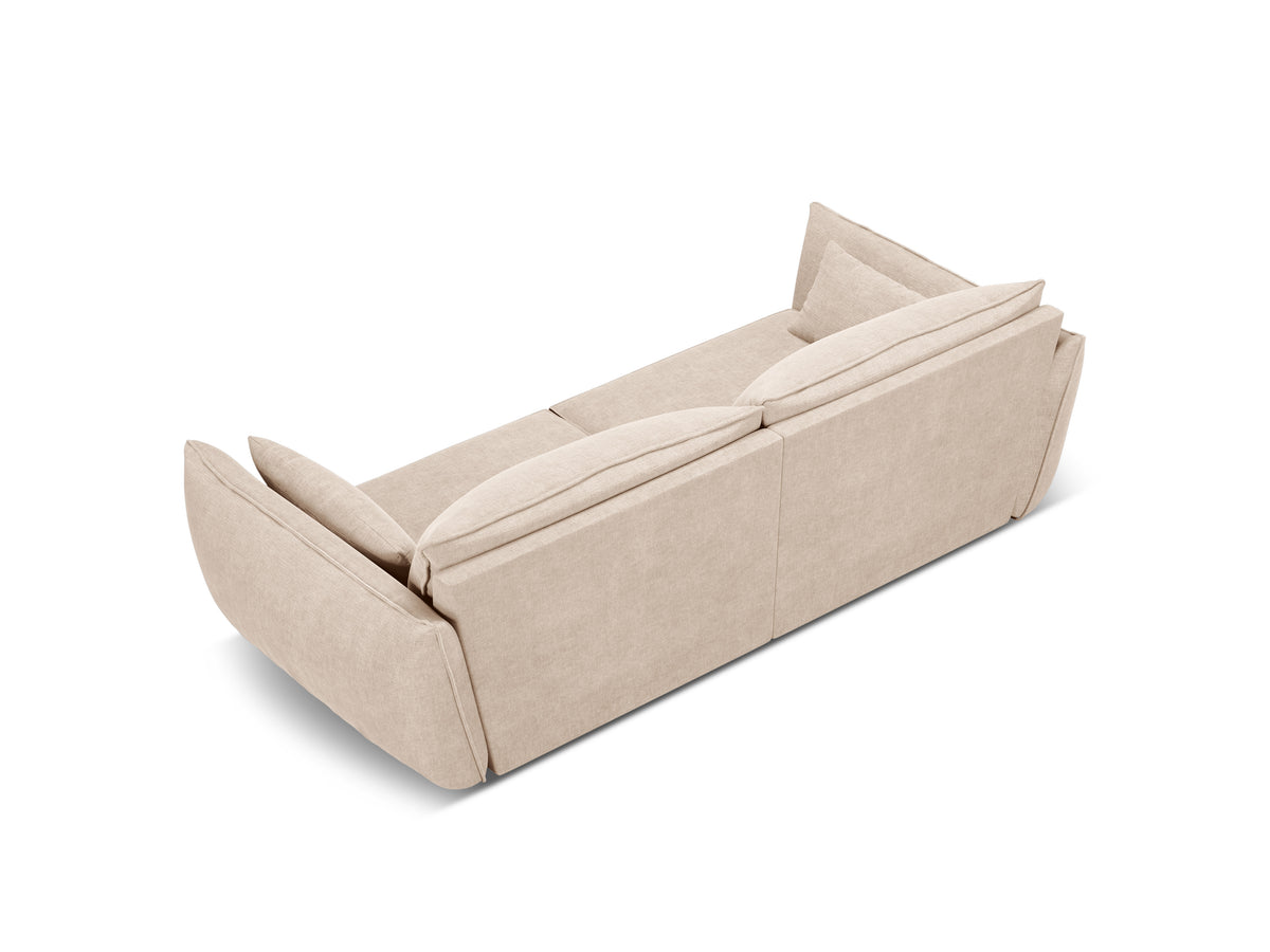 Bank in chenille stof 3-zits VANDA beige