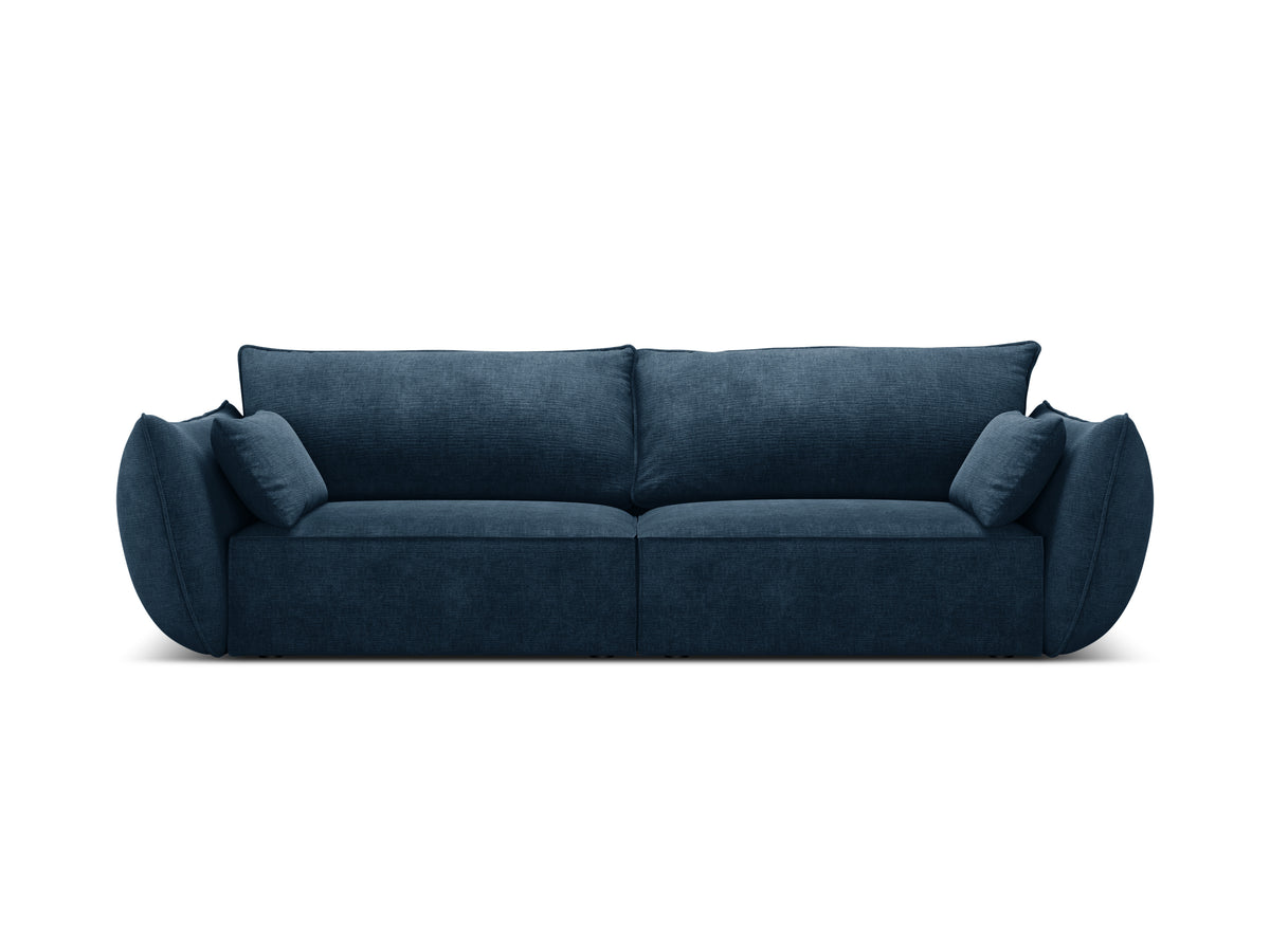 Sofa in chenille stof 3-zits VANDA koninklijk blauw