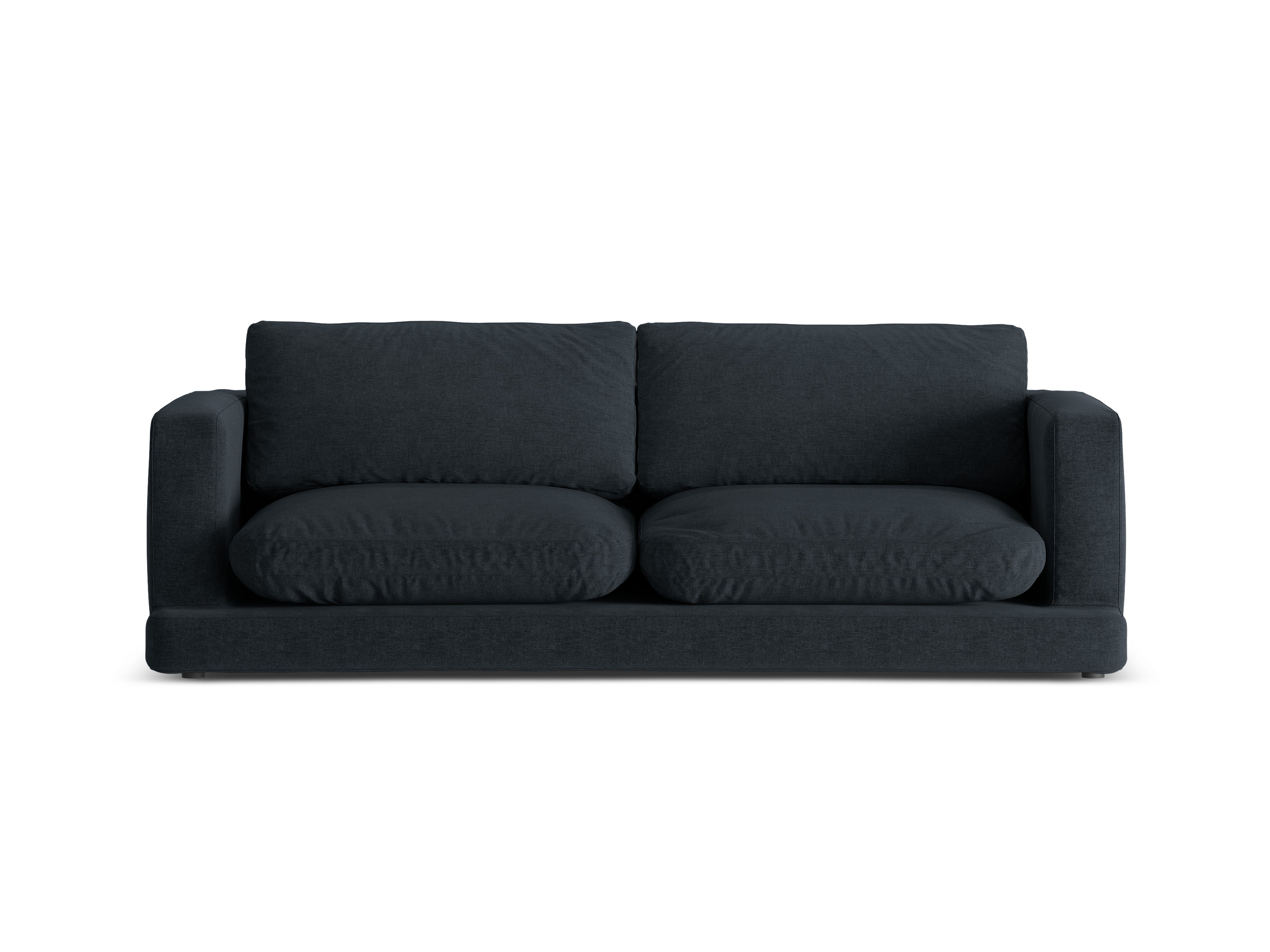 Sofa 3-Sitzer DAPHNE schwarzer Chenille