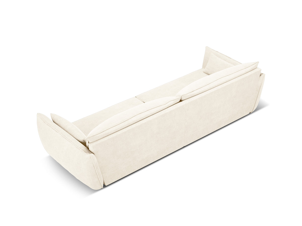 Sofa in chenille stof 4-persoons VANDA lichtbeige