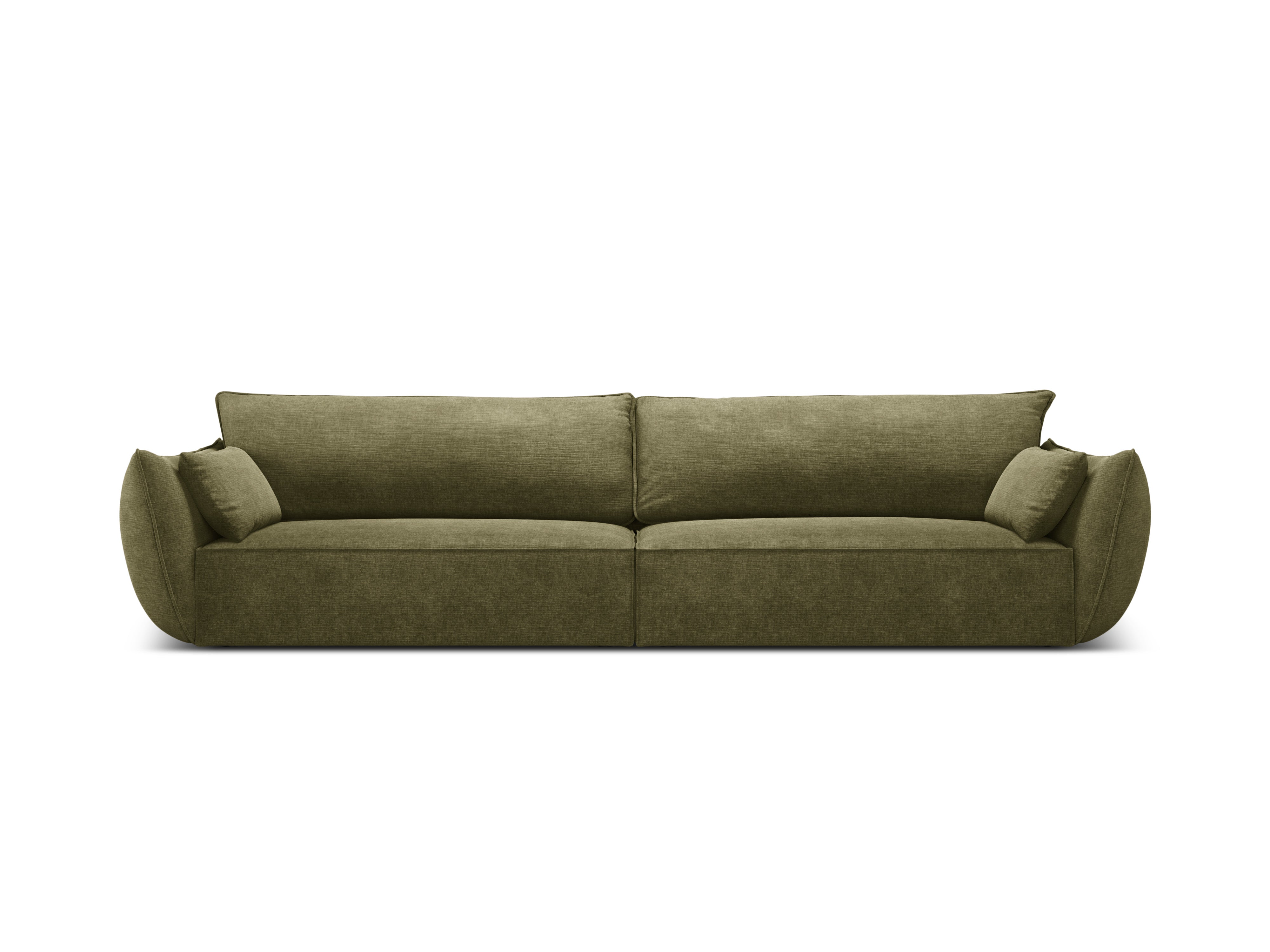 Bank in chenille stof 4-persoons VANDA groen
