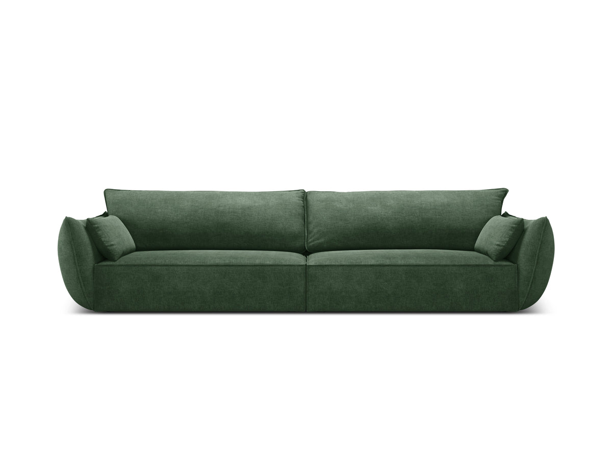 Sofa in chenille stof 4-persoons VANDA donkergroen