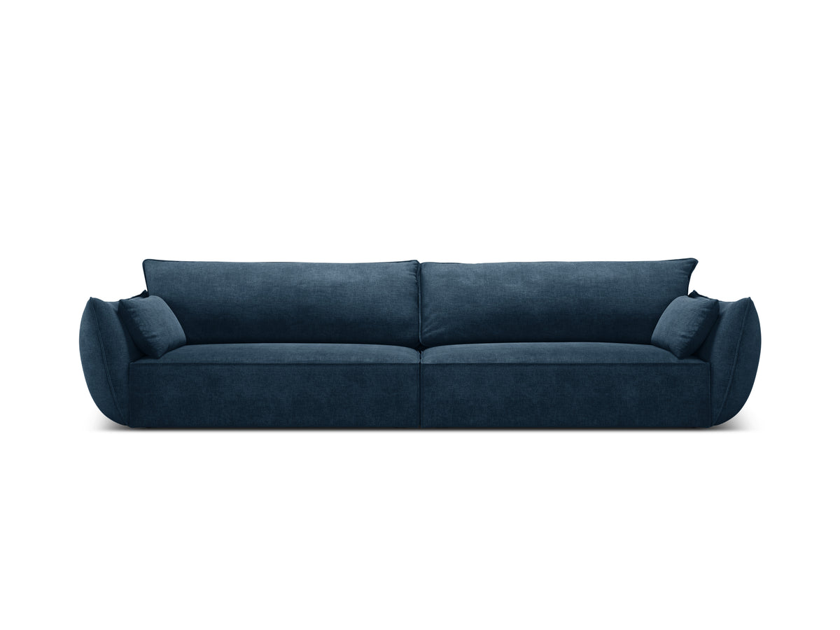 Sofa in chenille stof 4-persoons VANDA koninklijk blauw