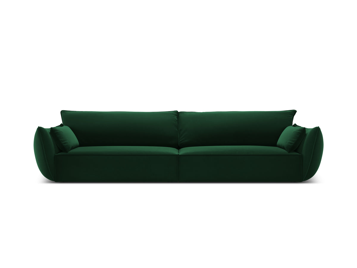 Sofa van fluweel voor 4 personen VANDA in flesgroen