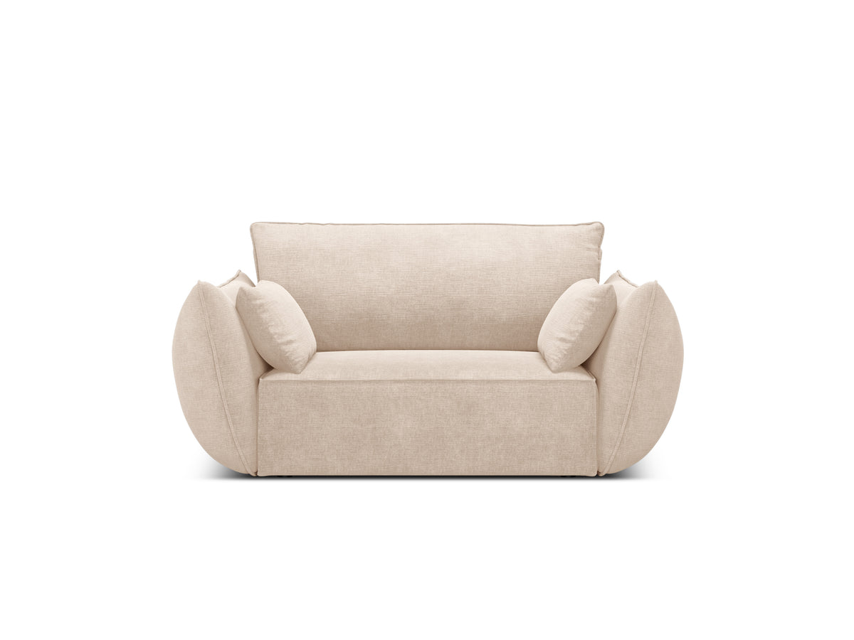 Beige VANDA fauteuil in chenille stof
