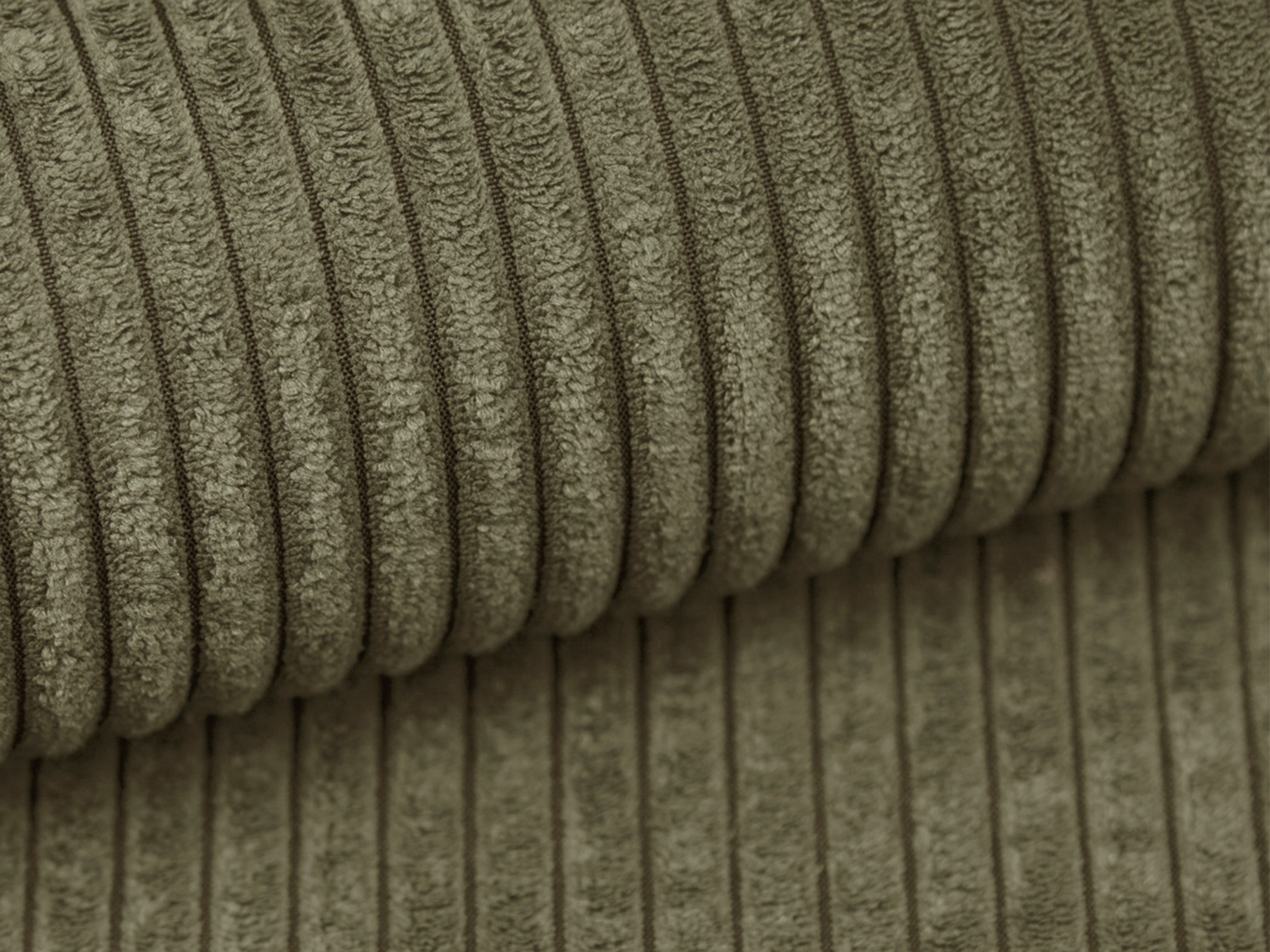 Linksseitige Schlafcouch RIBES aus grünem Cord