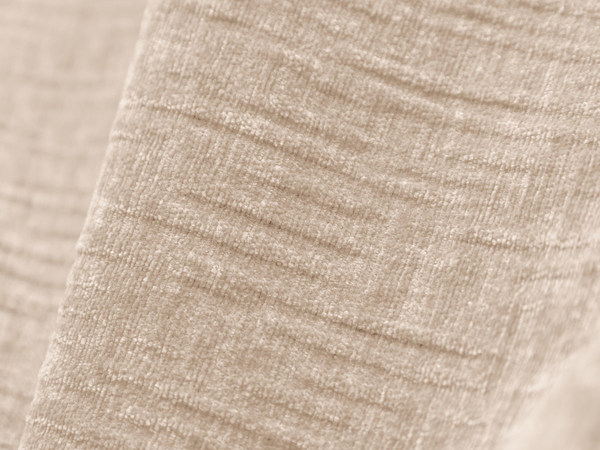 Symmetrische hoekbank in chenille stof VANDA beige