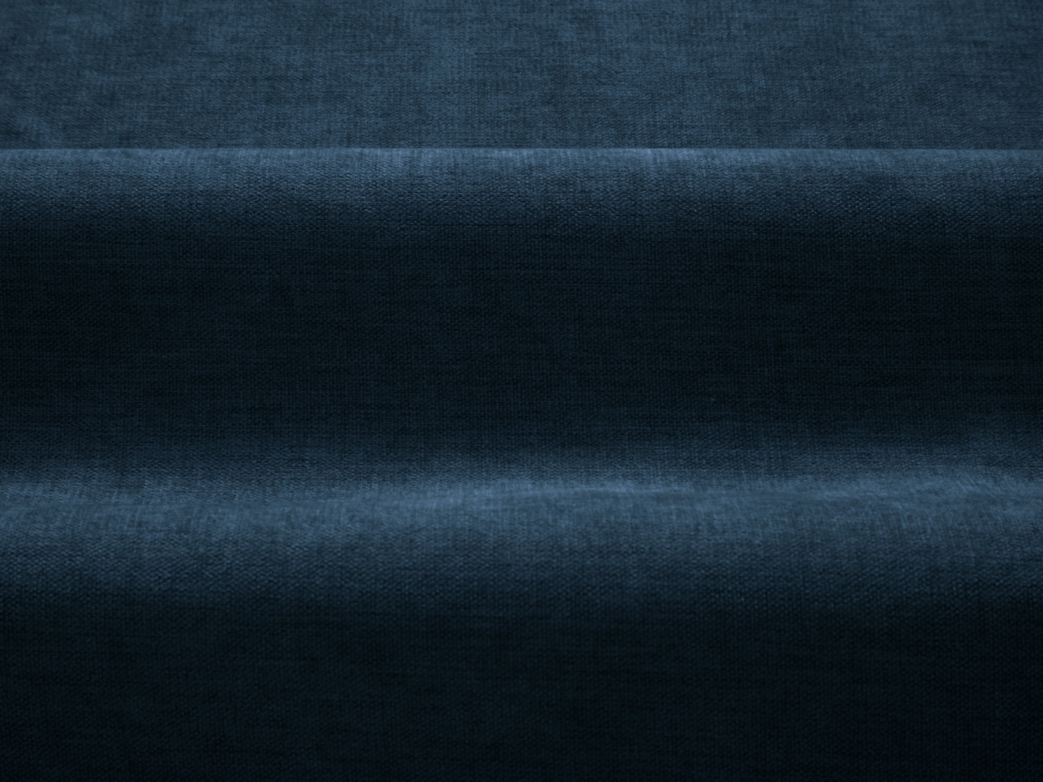 Linksseitige Eckcouch DAPHNE dunkelblauer Chenille