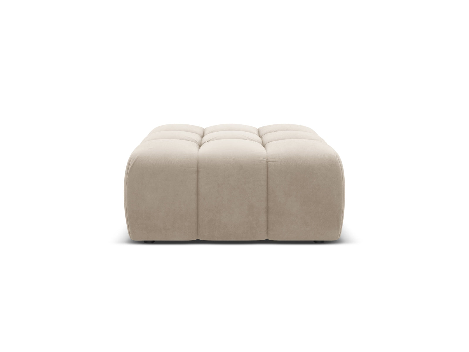 Samt Pouf AGAVE hellbeige