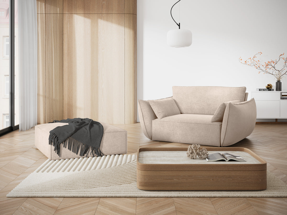 Puf van szenilweefsel VANDA beige