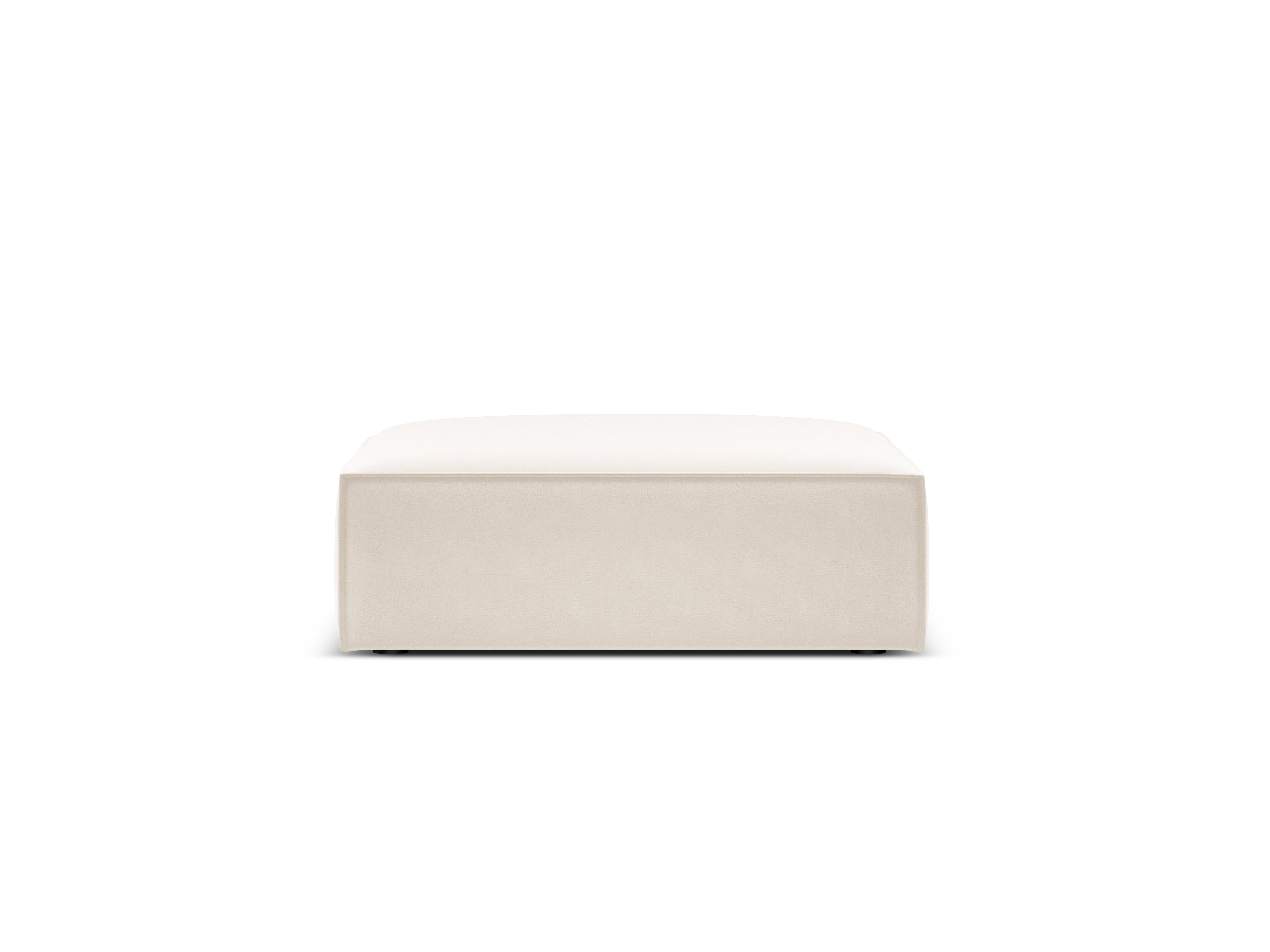 Puf van fluweel VANDA beige