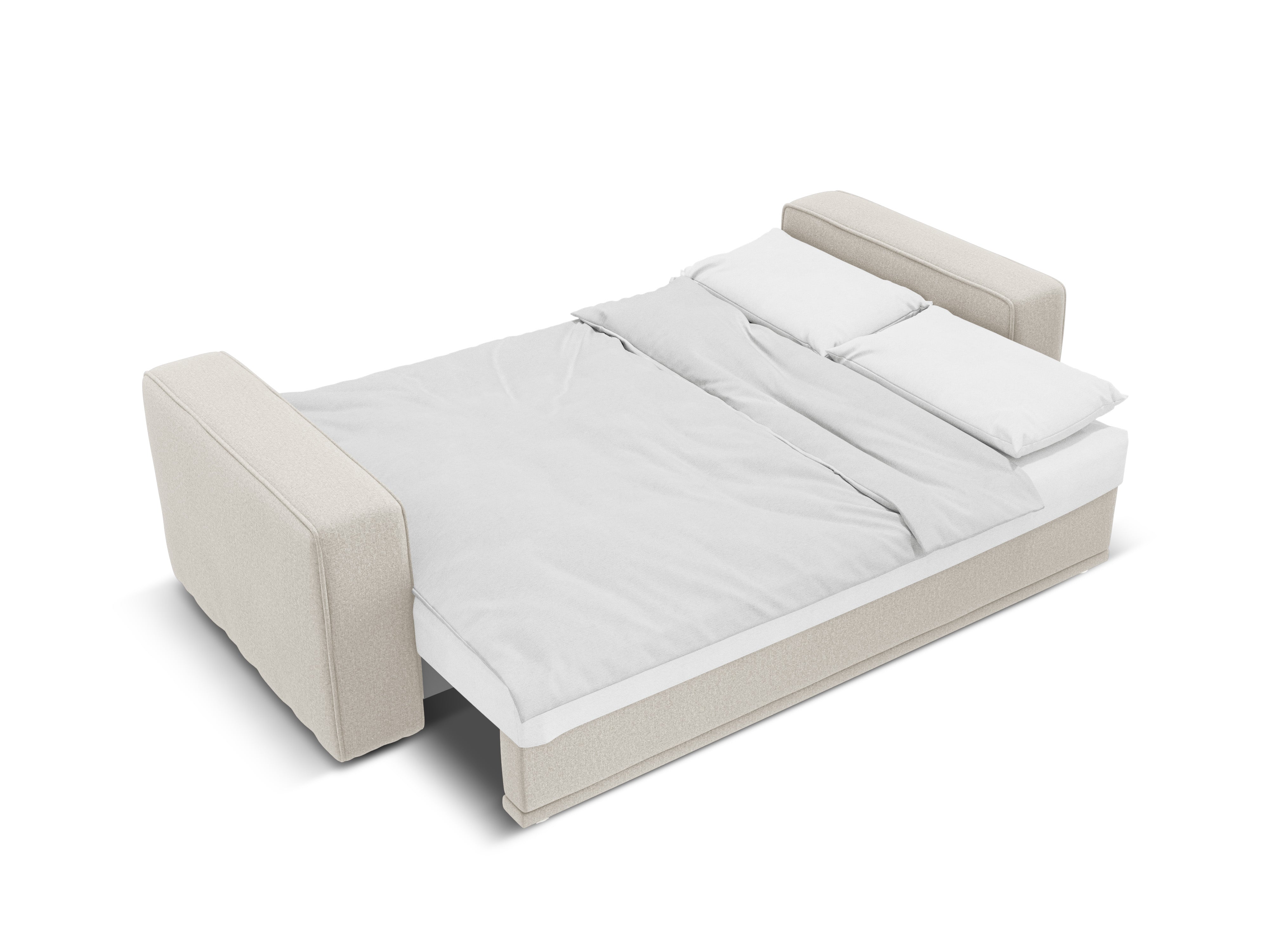 Rechtsseitige Schlafcouch RIBES beige Chenille