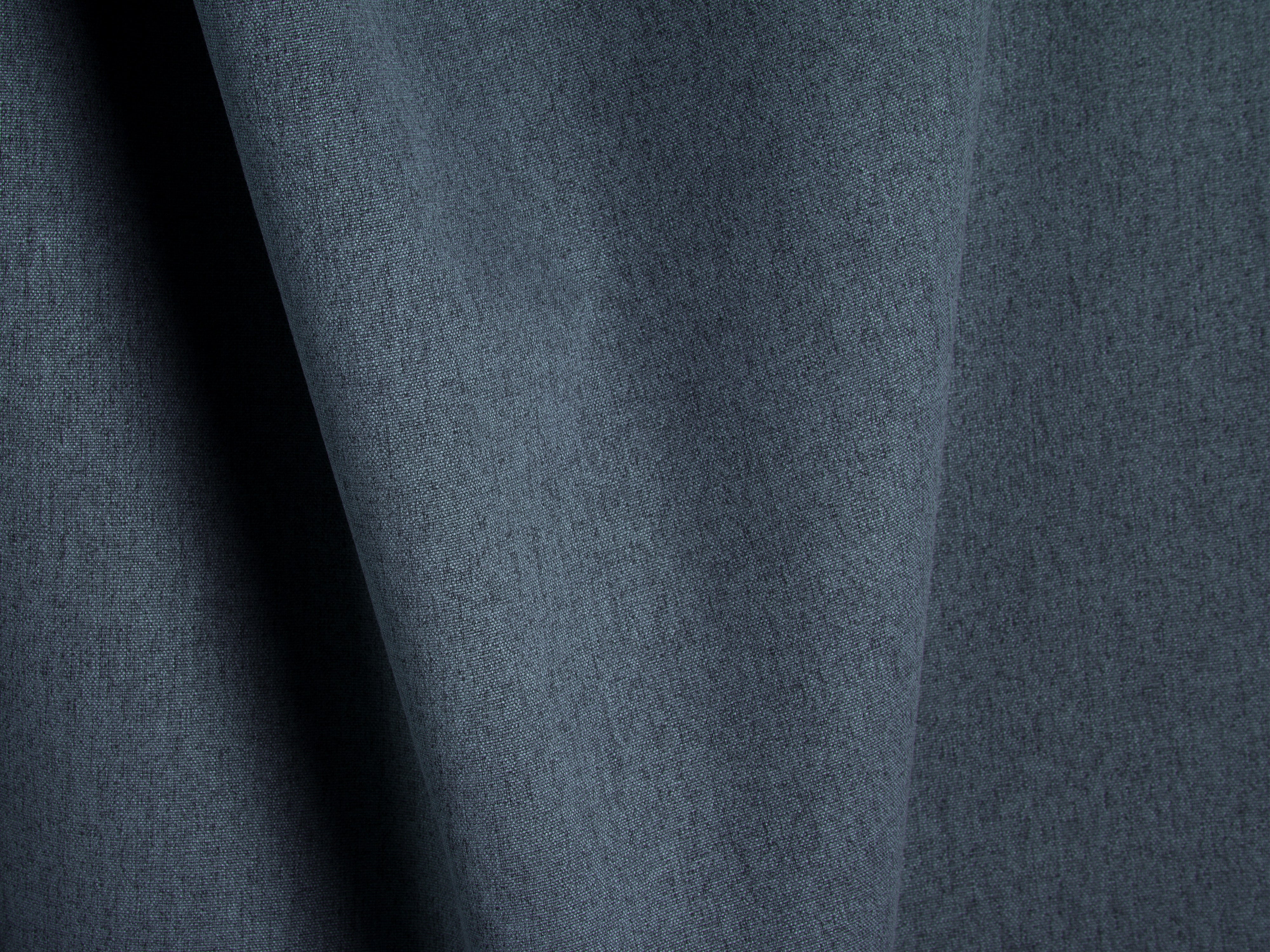 Rechthoekige bank met slaapfunctie RIBES in denimblauw chenille