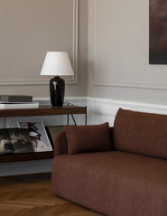 TORSO table lamp black ceramic with white shade