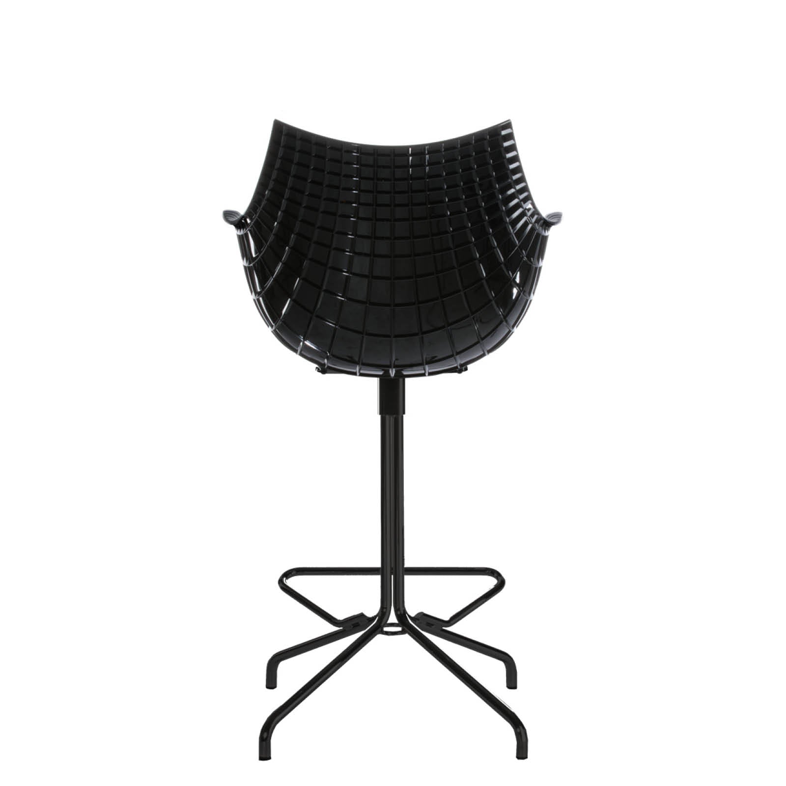 Hocker MERIDIANA zwart met zwarte basis