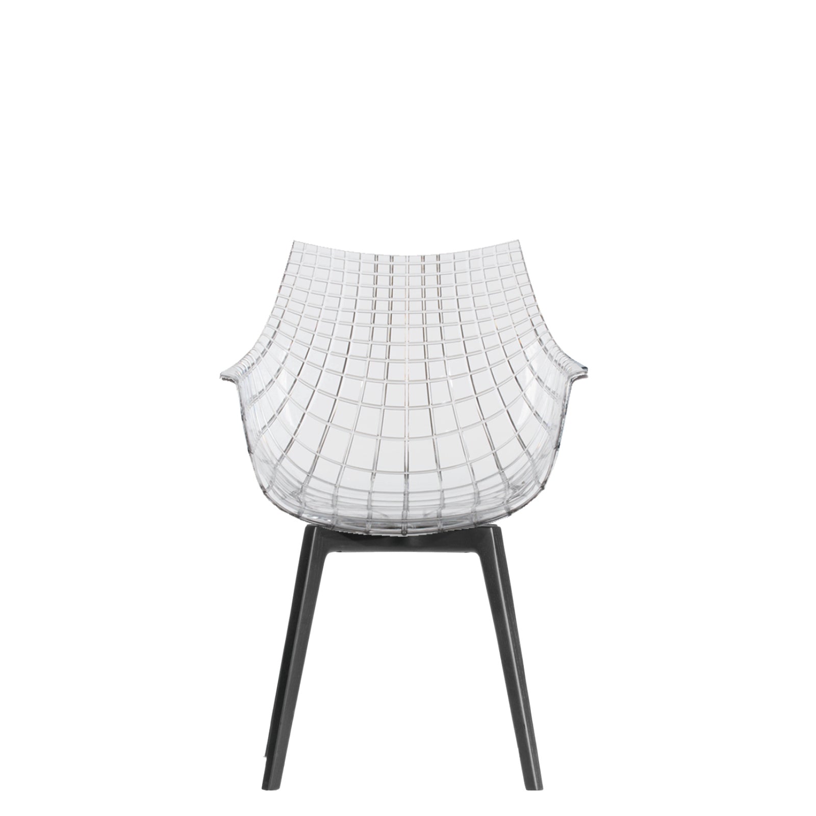 Transparent Meridiana chair with a black ash base