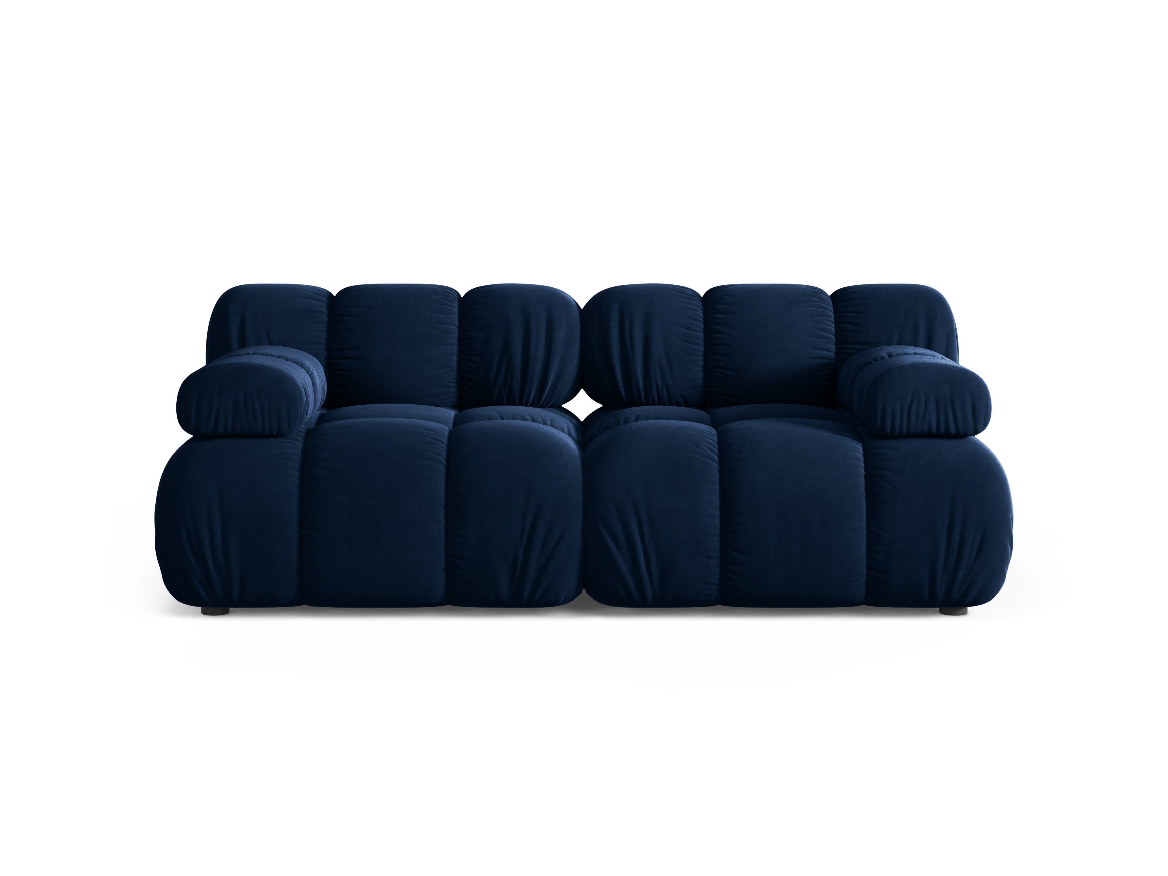 Modulaire fluwelen 2-zitsbank BELLIS in koninklijk blauw
