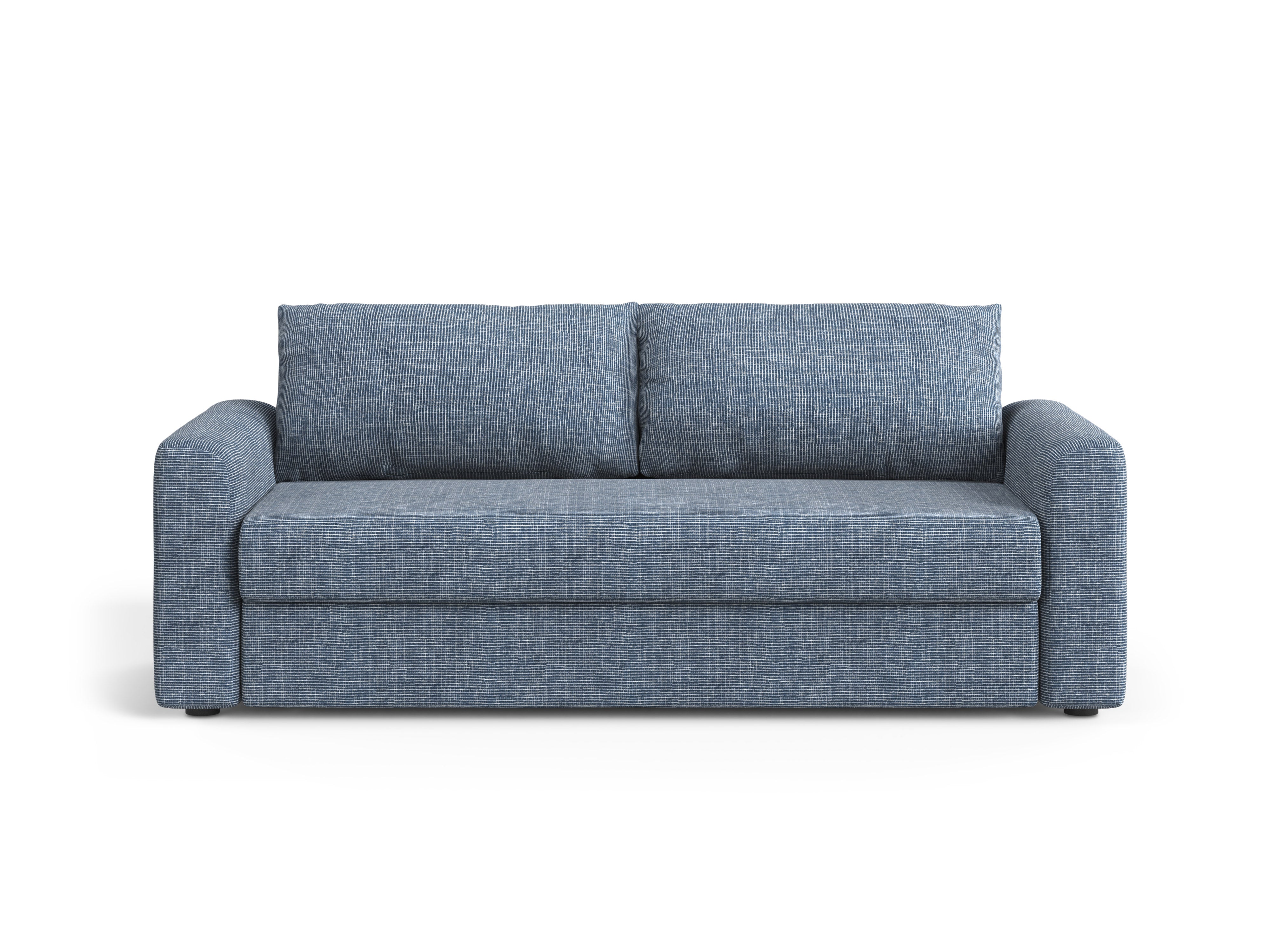 Sofa 3-Sitzer mit Schlaf-Funktion DAVID blauer Melange