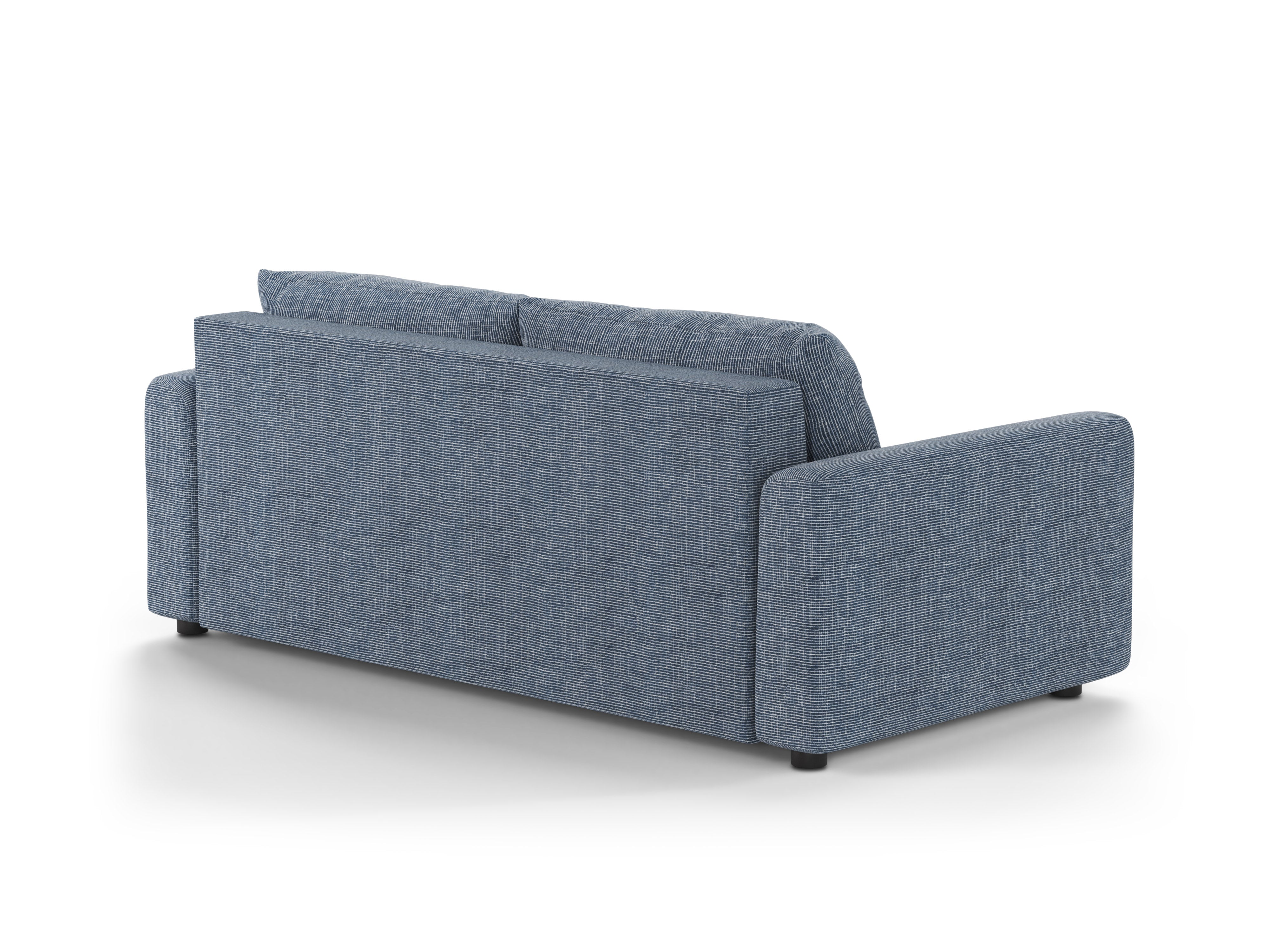 Sofa 3-Sitzer mit Schlaf-Funktion DAVID blauer Melange