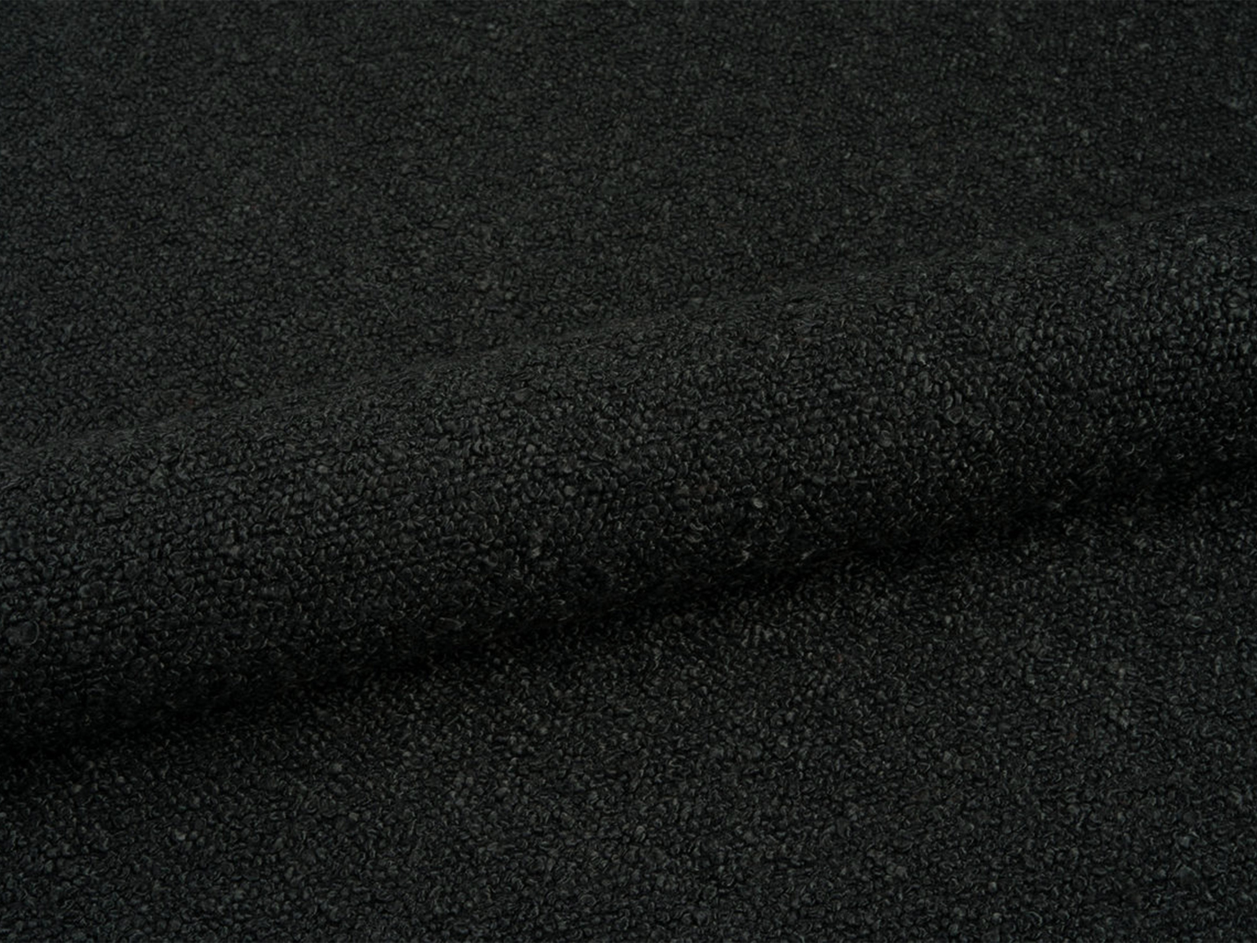 BELLIS bed met opbergruimte voor beddengoed in zwarte boucle