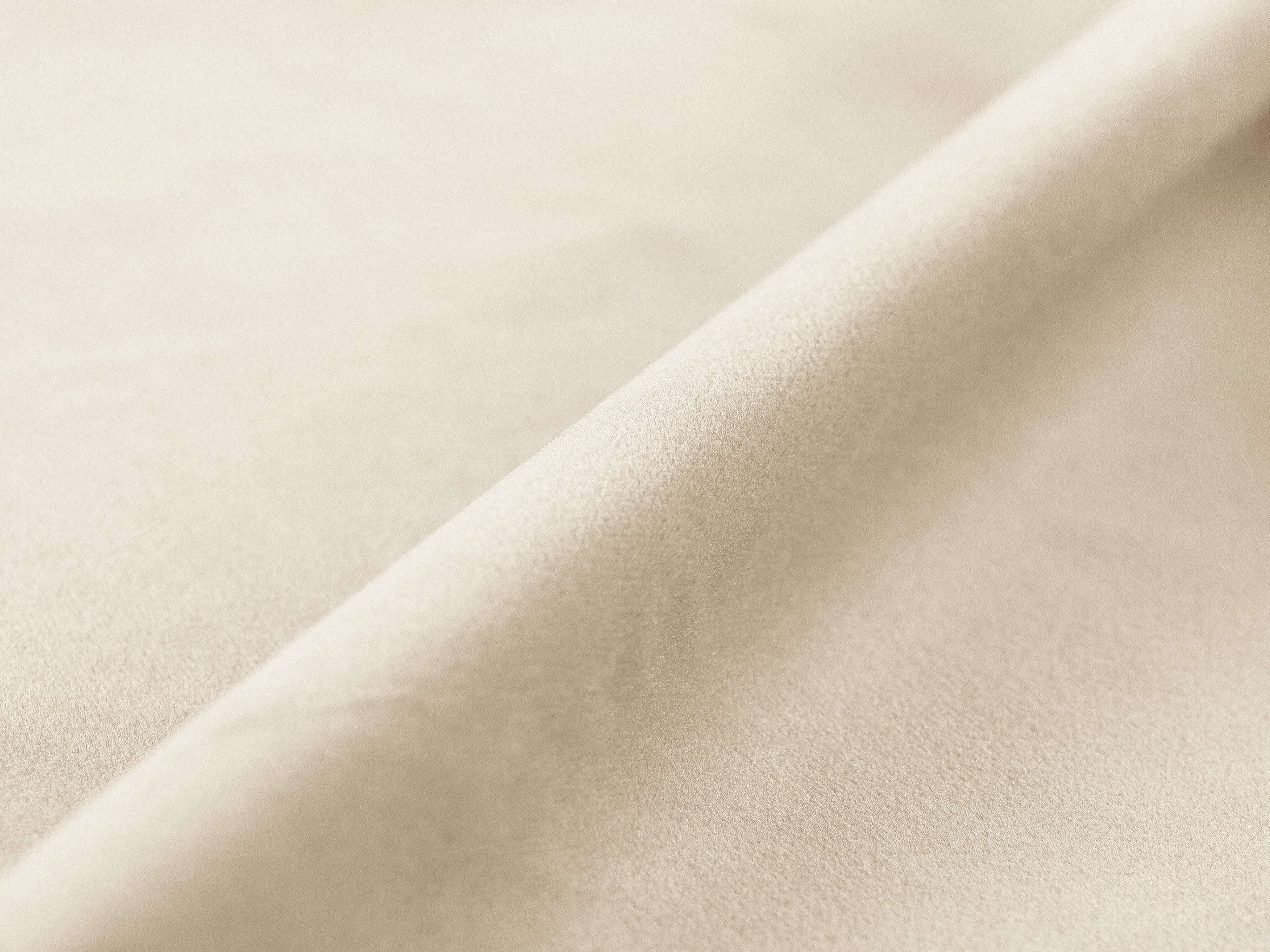 Velours bed met opbergruimte voor beddengoed BELLIS lichtbeige
