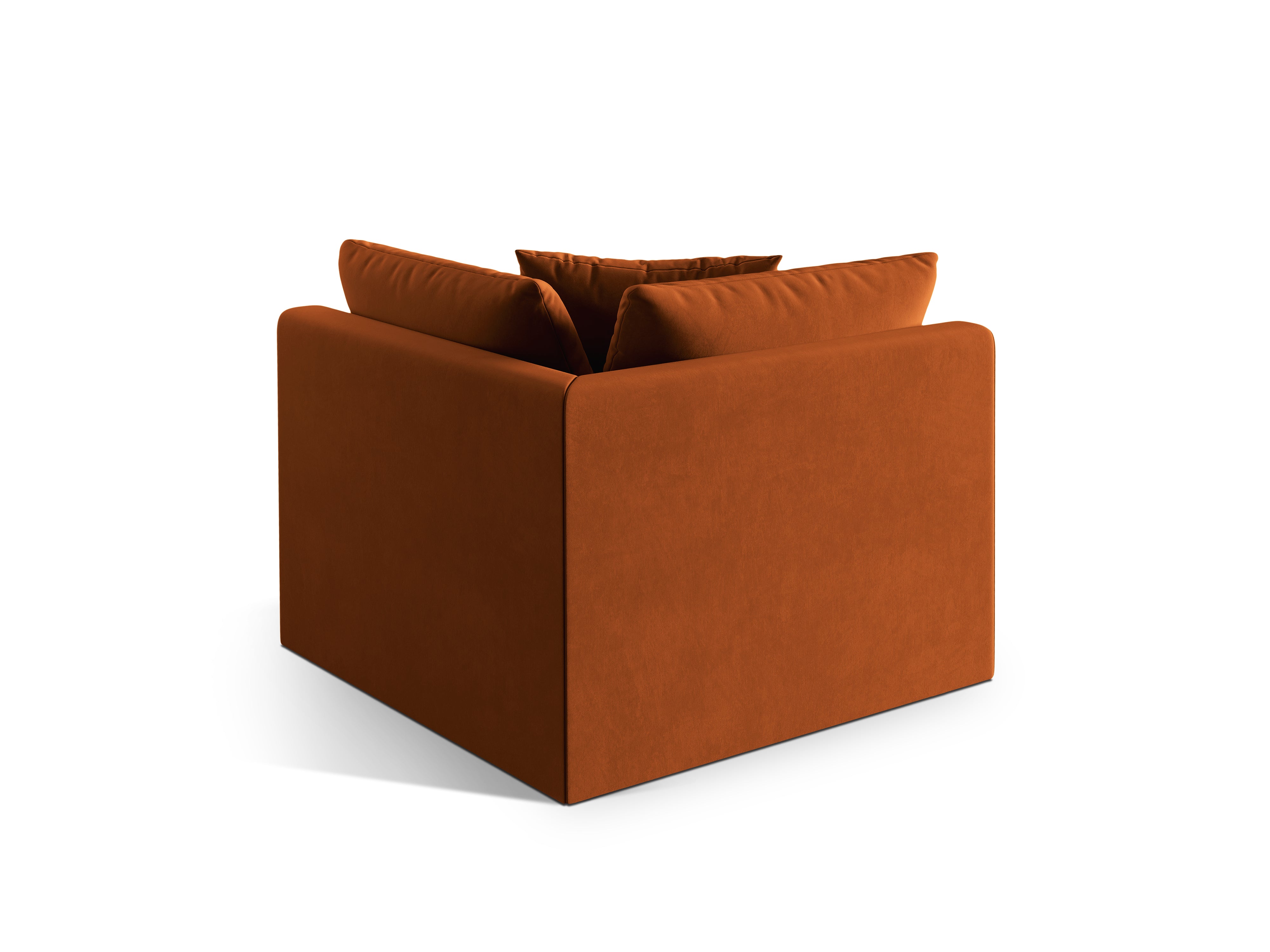 Velvet modular sofa CHRIS - corner element terracotta