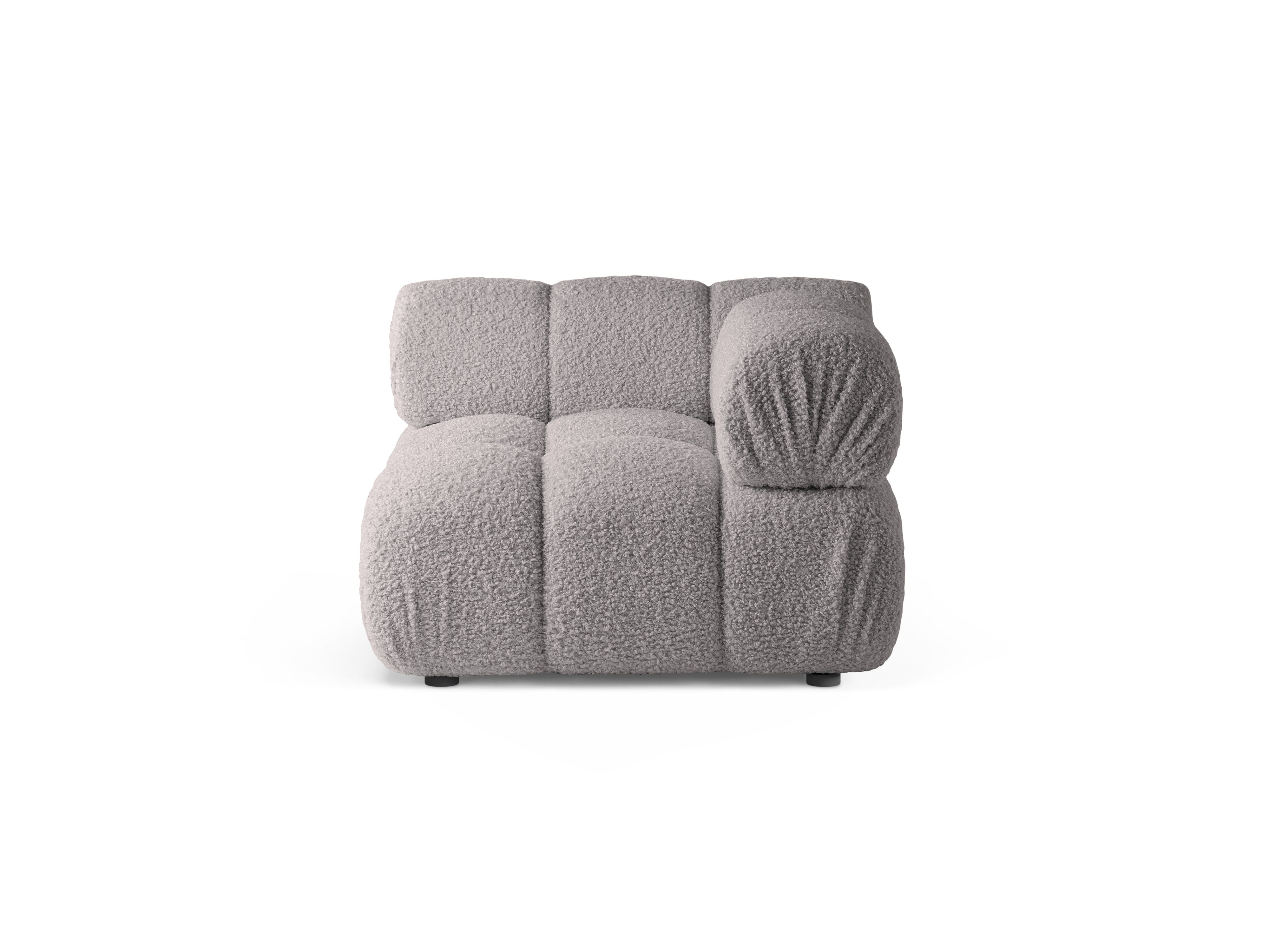 Modulaire bank BELLIS - grijze boucle hoekmodule