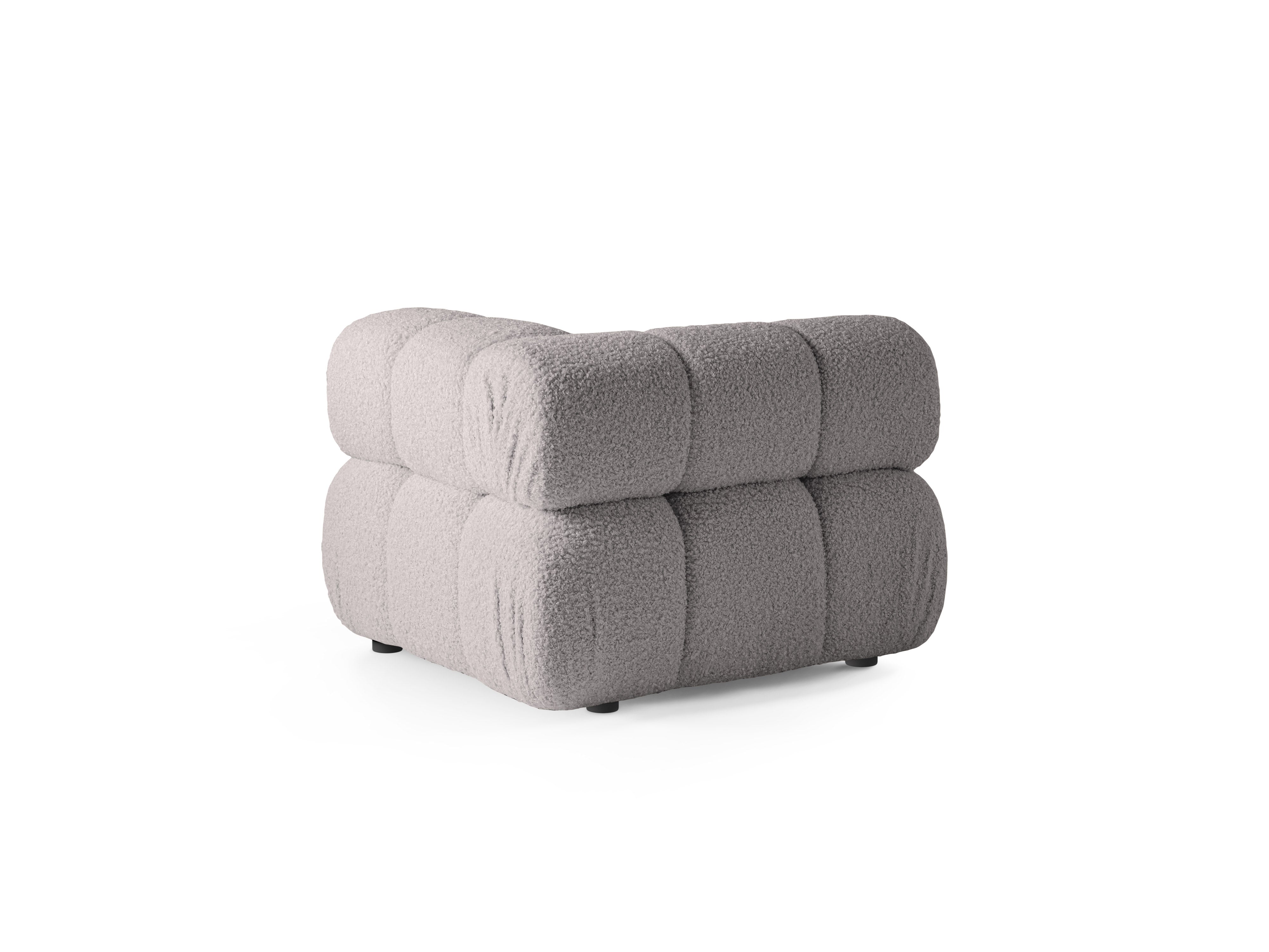 Modulaire bank BELLIS - grijze boucle hoekmodule