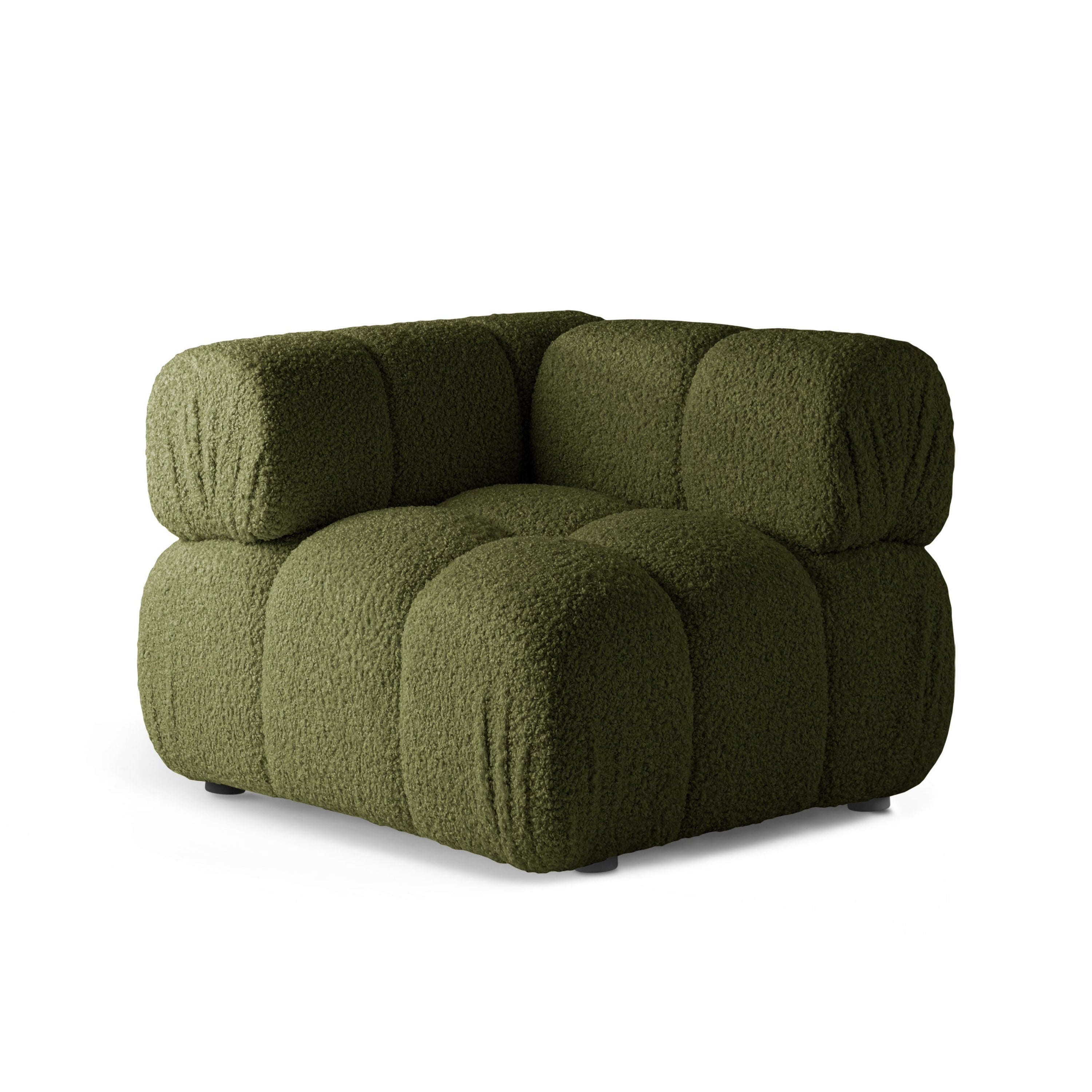 Modulaire bank BELLIS - groene boucle hoekmodule