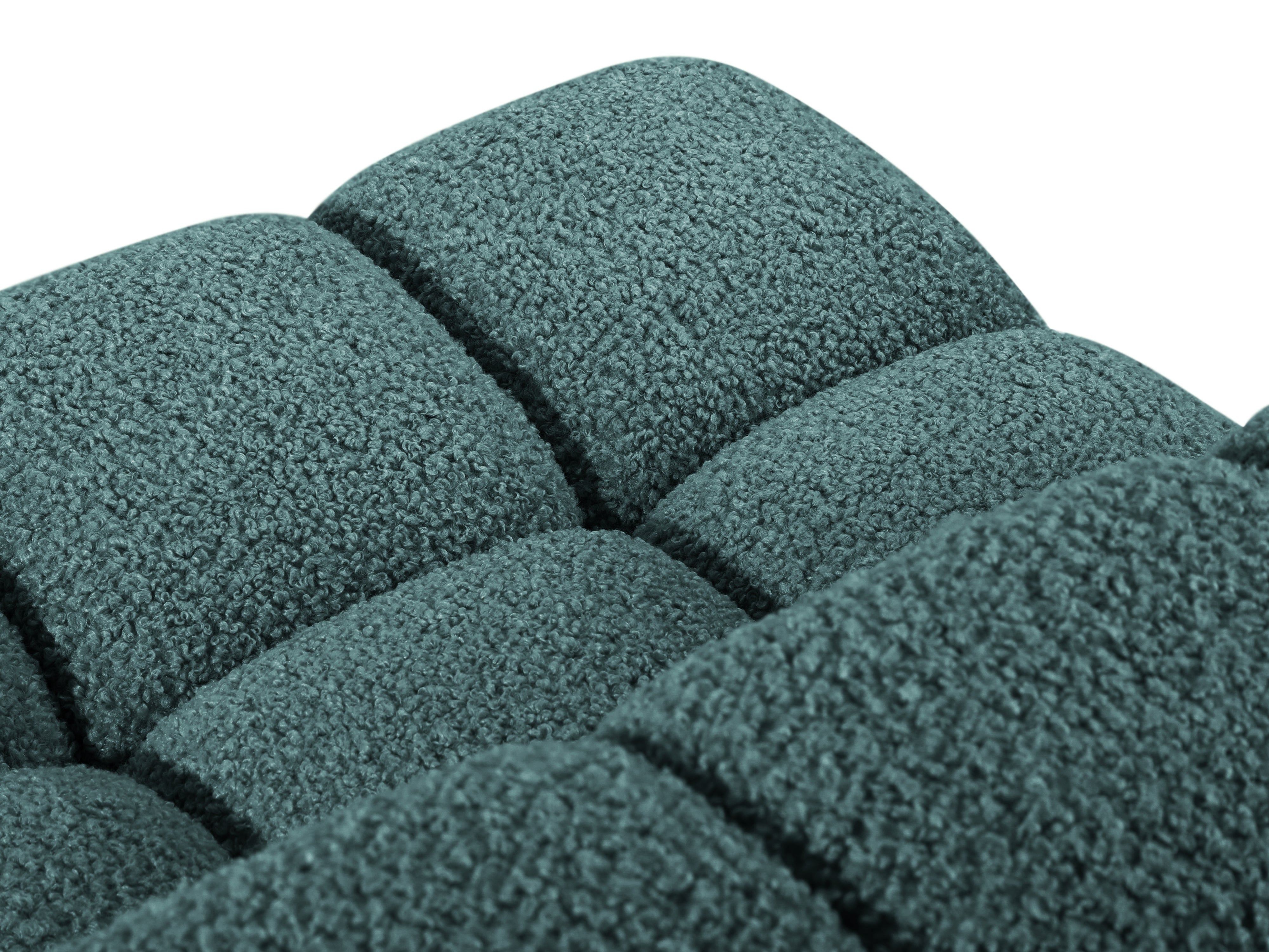 Modulaire bank BELLIS - diepe hoekmodule in petrol boucle