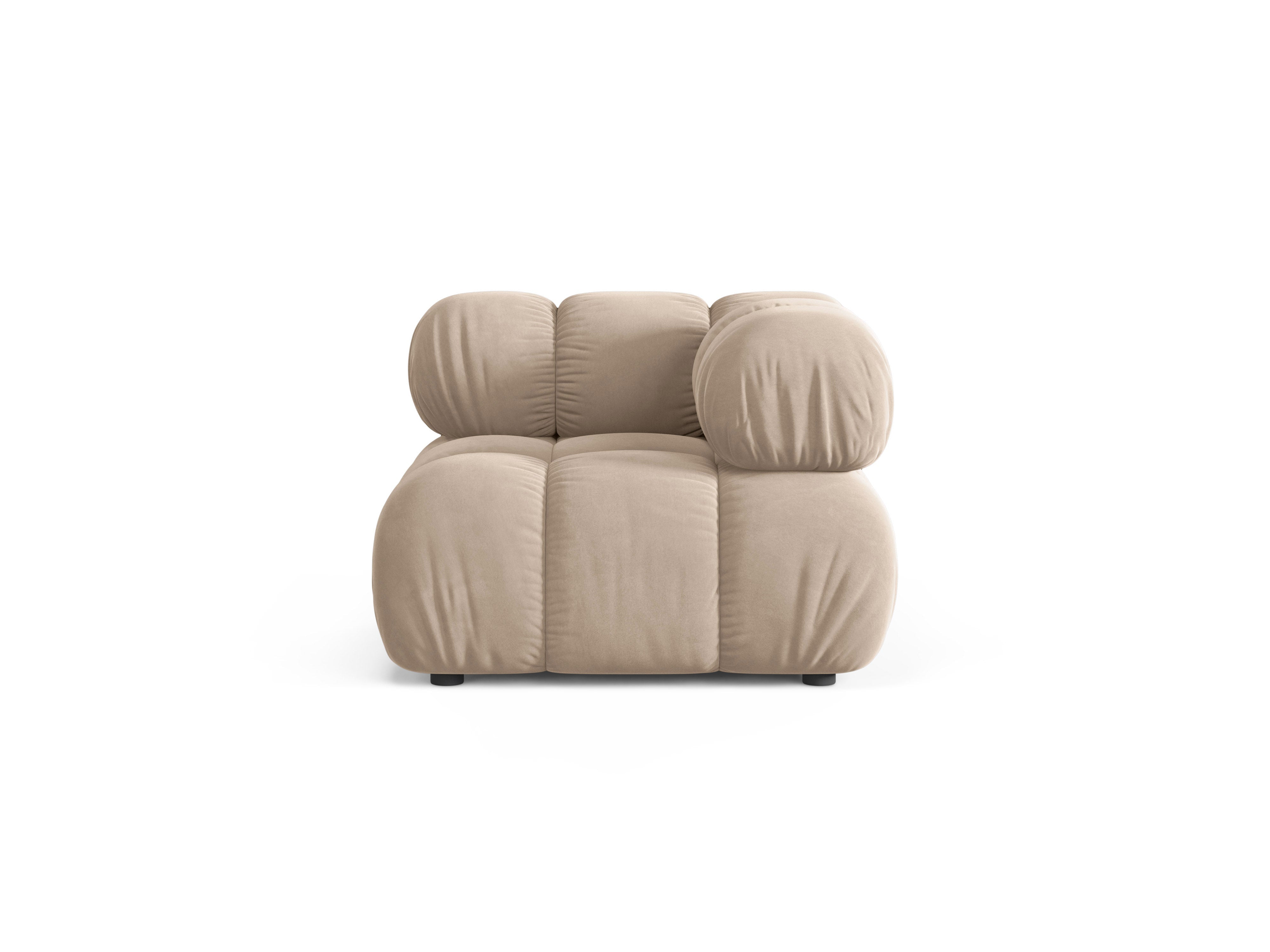 Modulaire bank BELLIS - hoekmodule in beige fluweel
