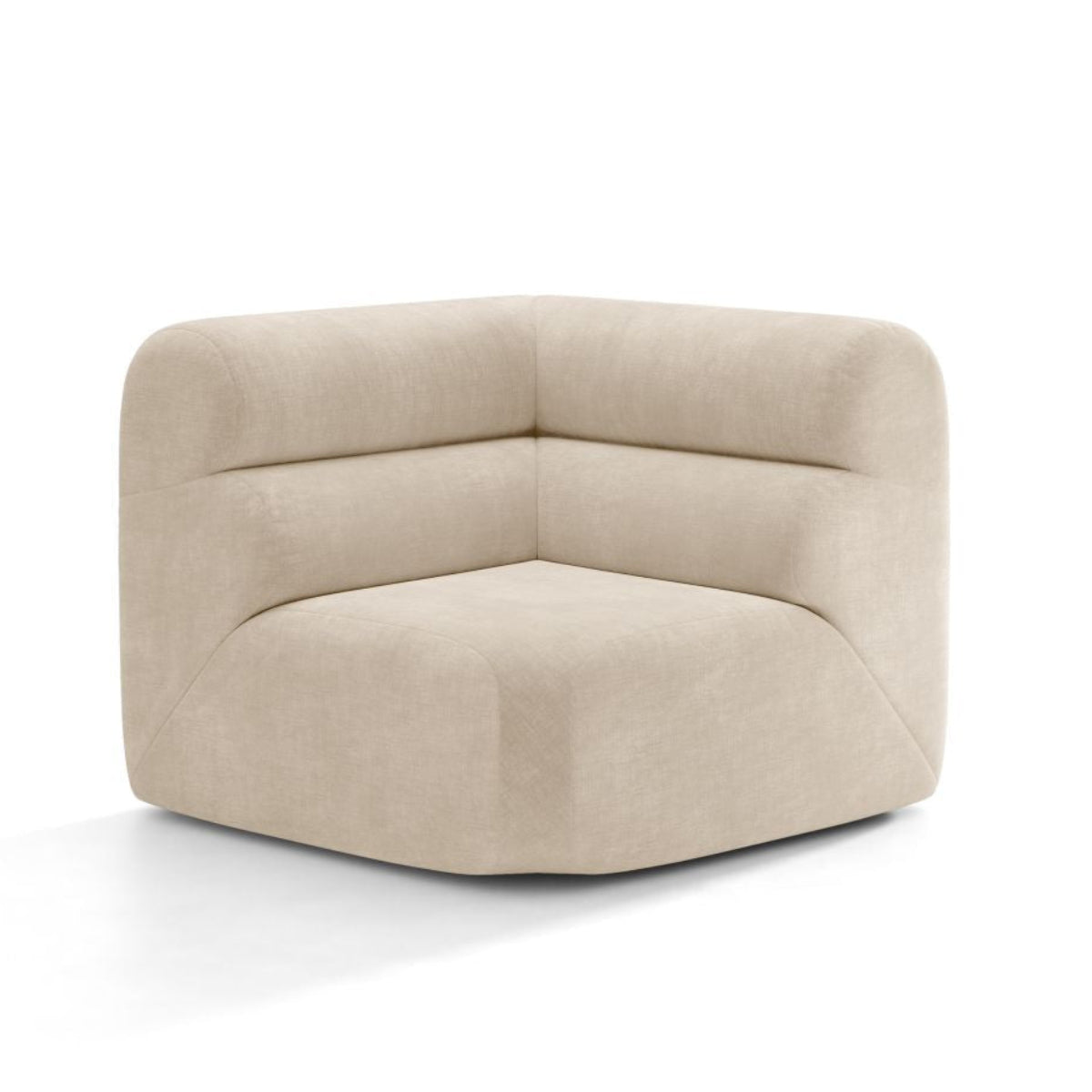 Modulaire bank NEO - hoekmodule in lichtbeige chenille