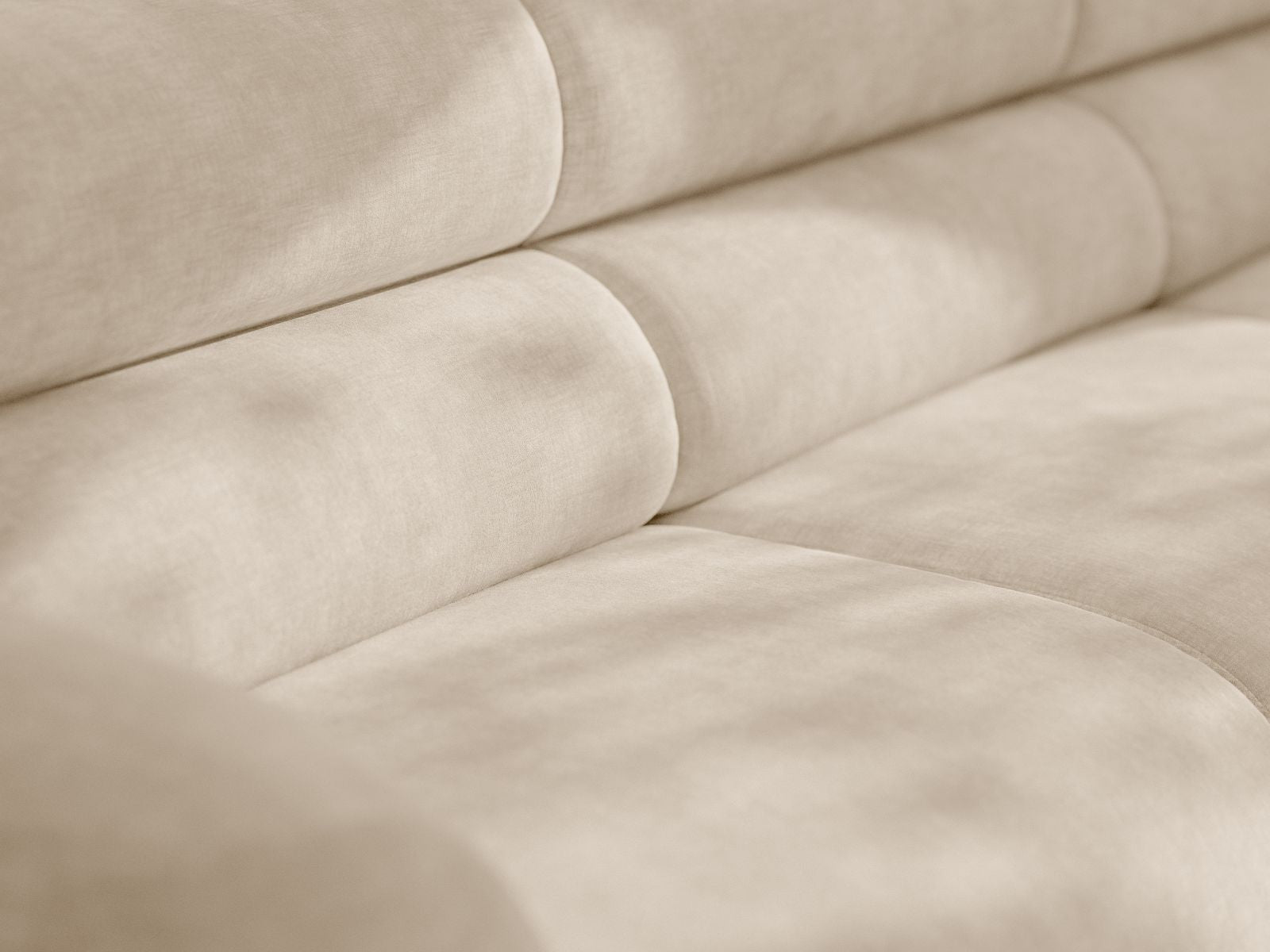 Modulaire bank NEO - hoekmodule in lichtbeige chenille
