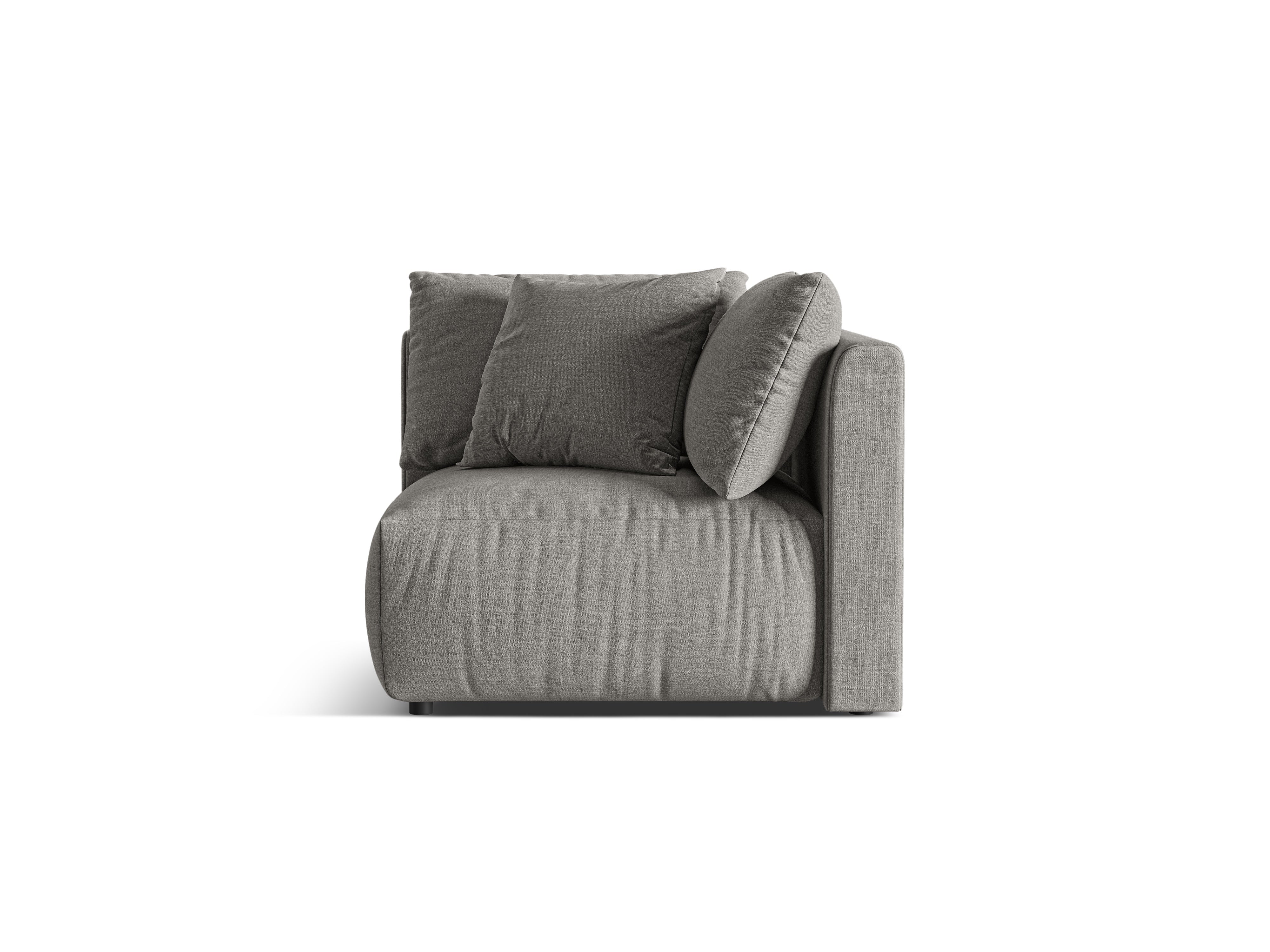 CHRIS modular sofa - gray chenille corner element