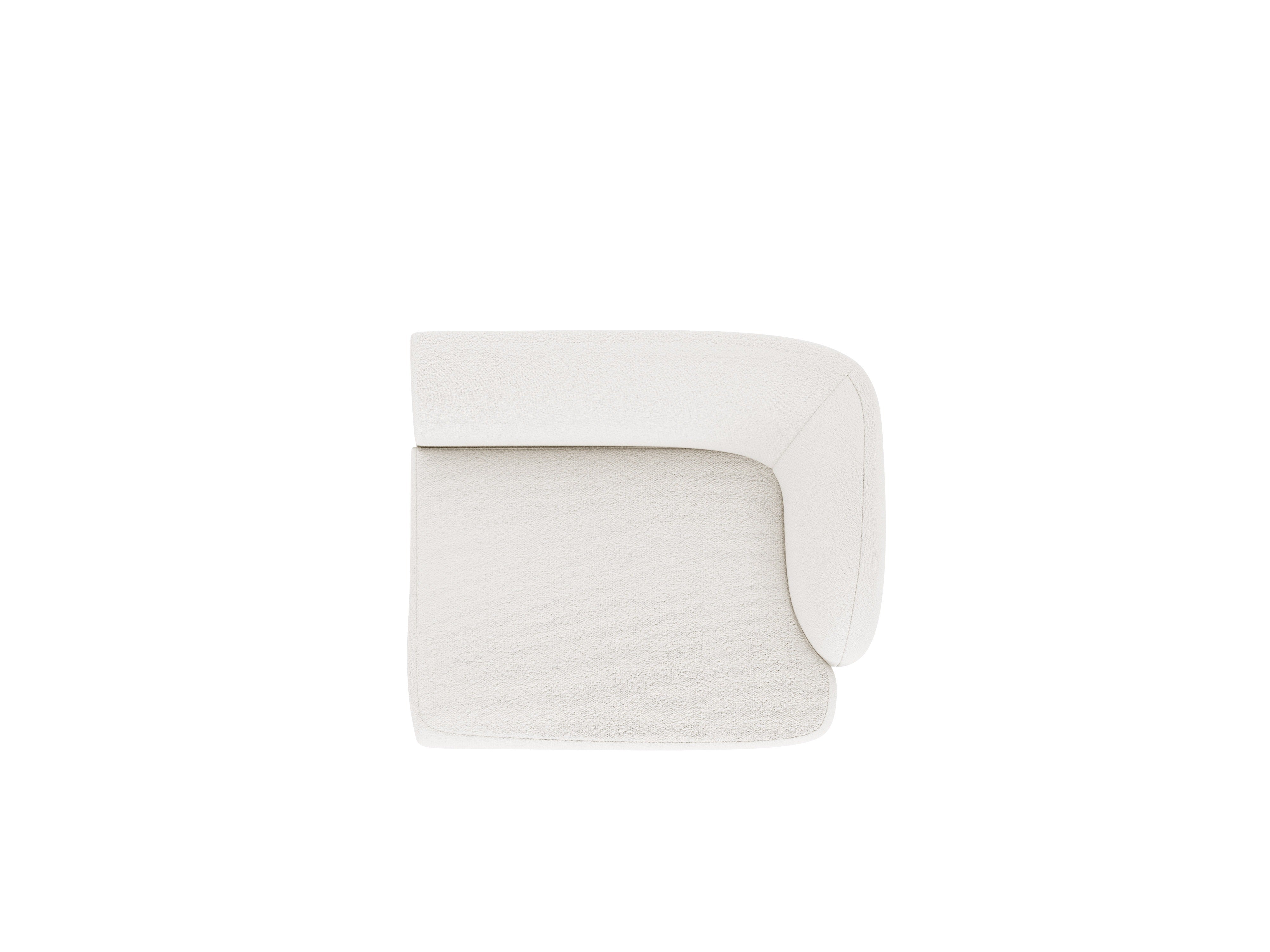 MILEY Modular Sofa - Right Side Module White Boucle