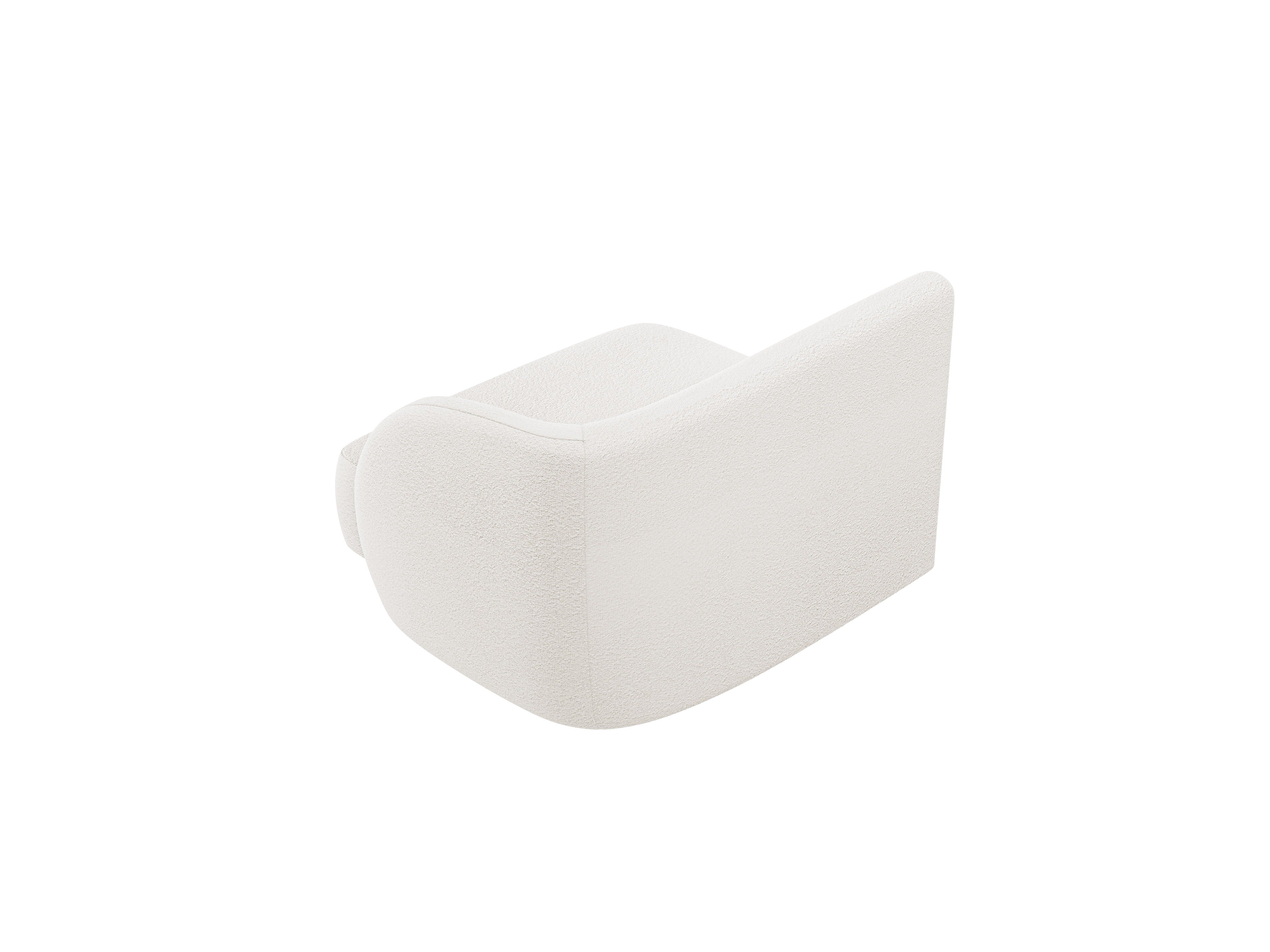 MILEY Modular Sofa - Right Side Module White Boucle